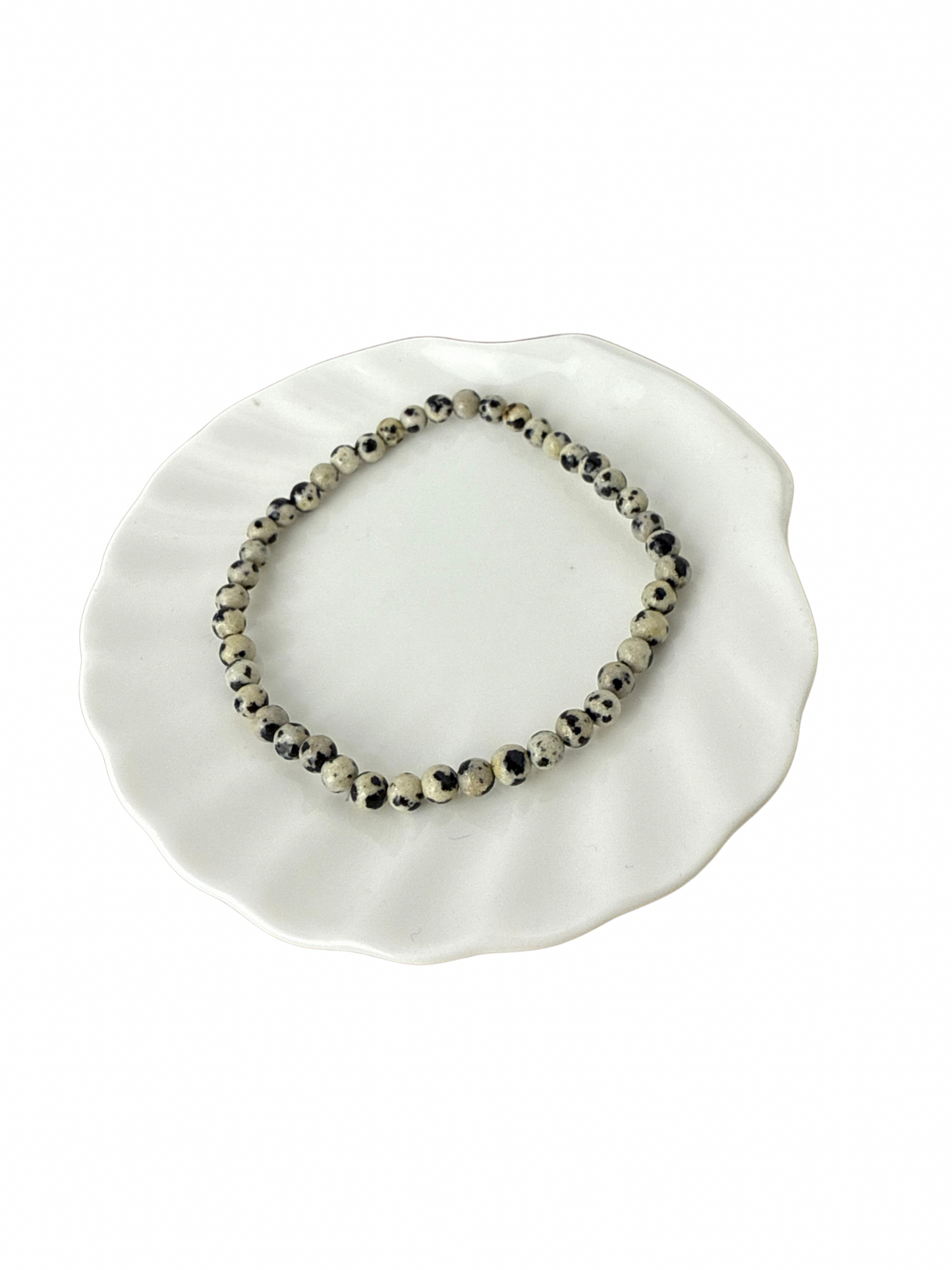 Dalmatiër Jaspis kogelarmband 4 mm