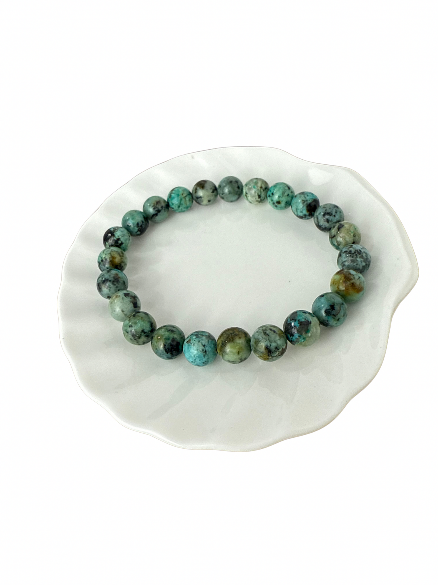 Afrikaanse Turkoois kogelarmband 8 mm