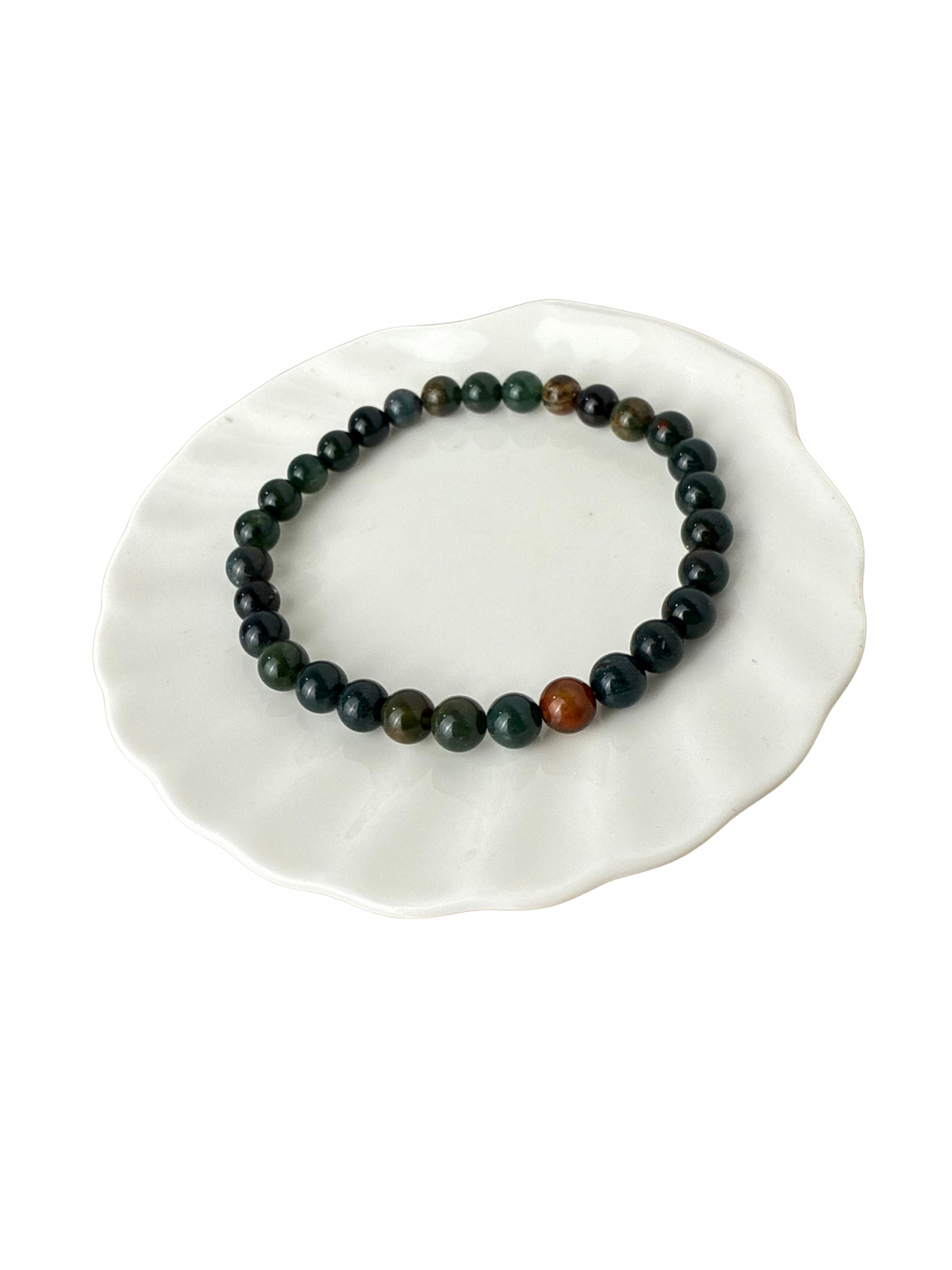 Heliotroop kogelarmband 6 mm