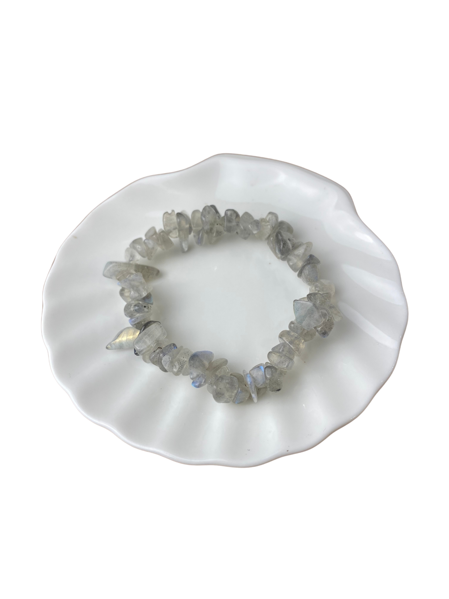 Labradoriet lichtgrijs armband split