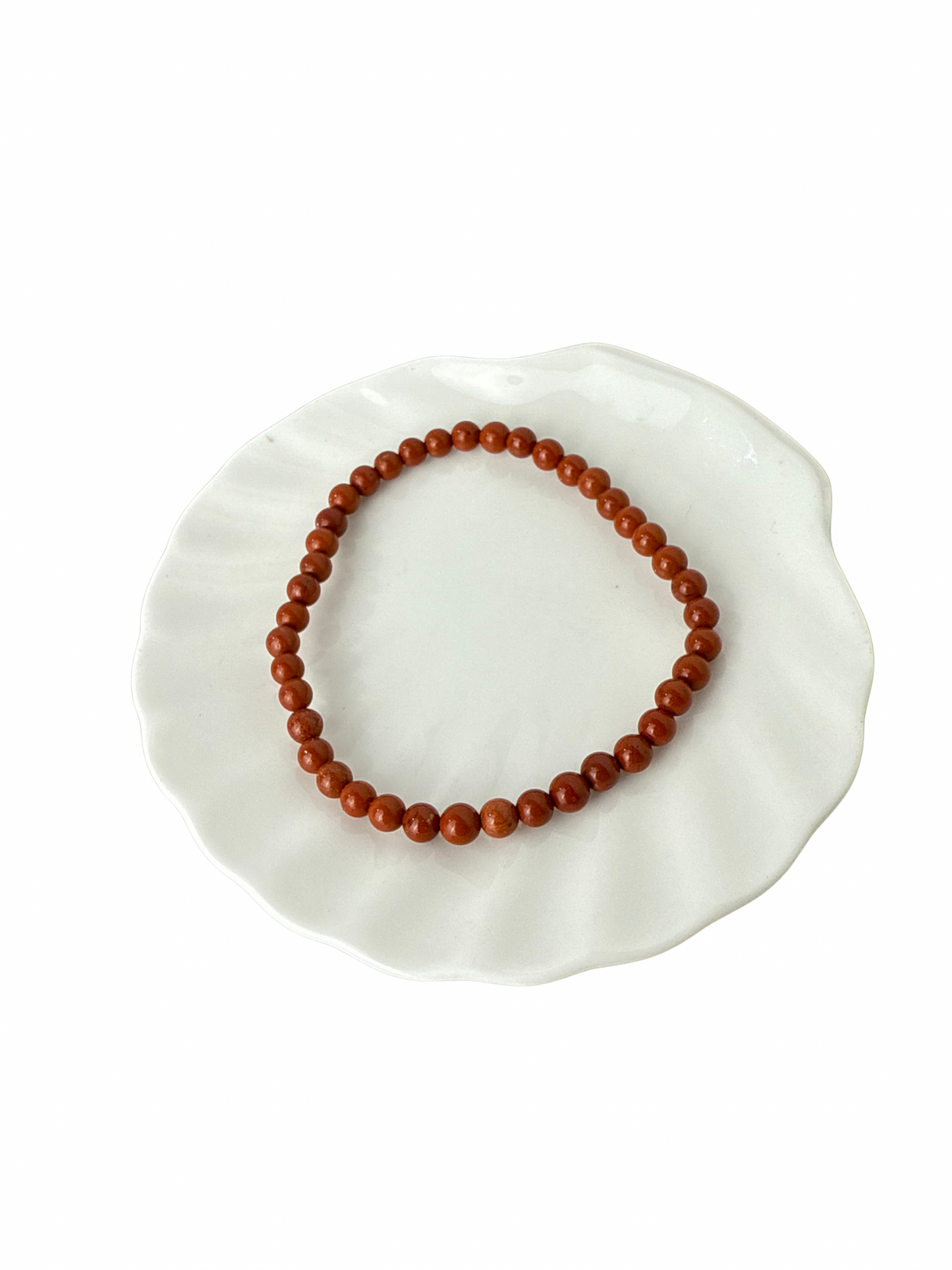 Rode Jaspis kogelarmband 4 mm