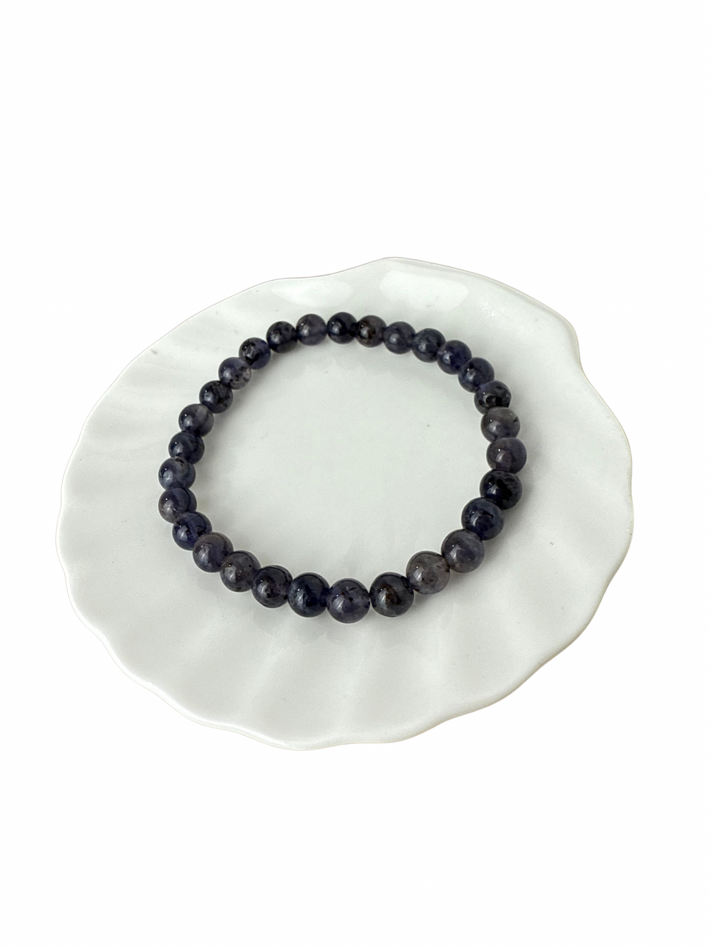 Ioliet (Cordieriet) kogelarmband 6 mm