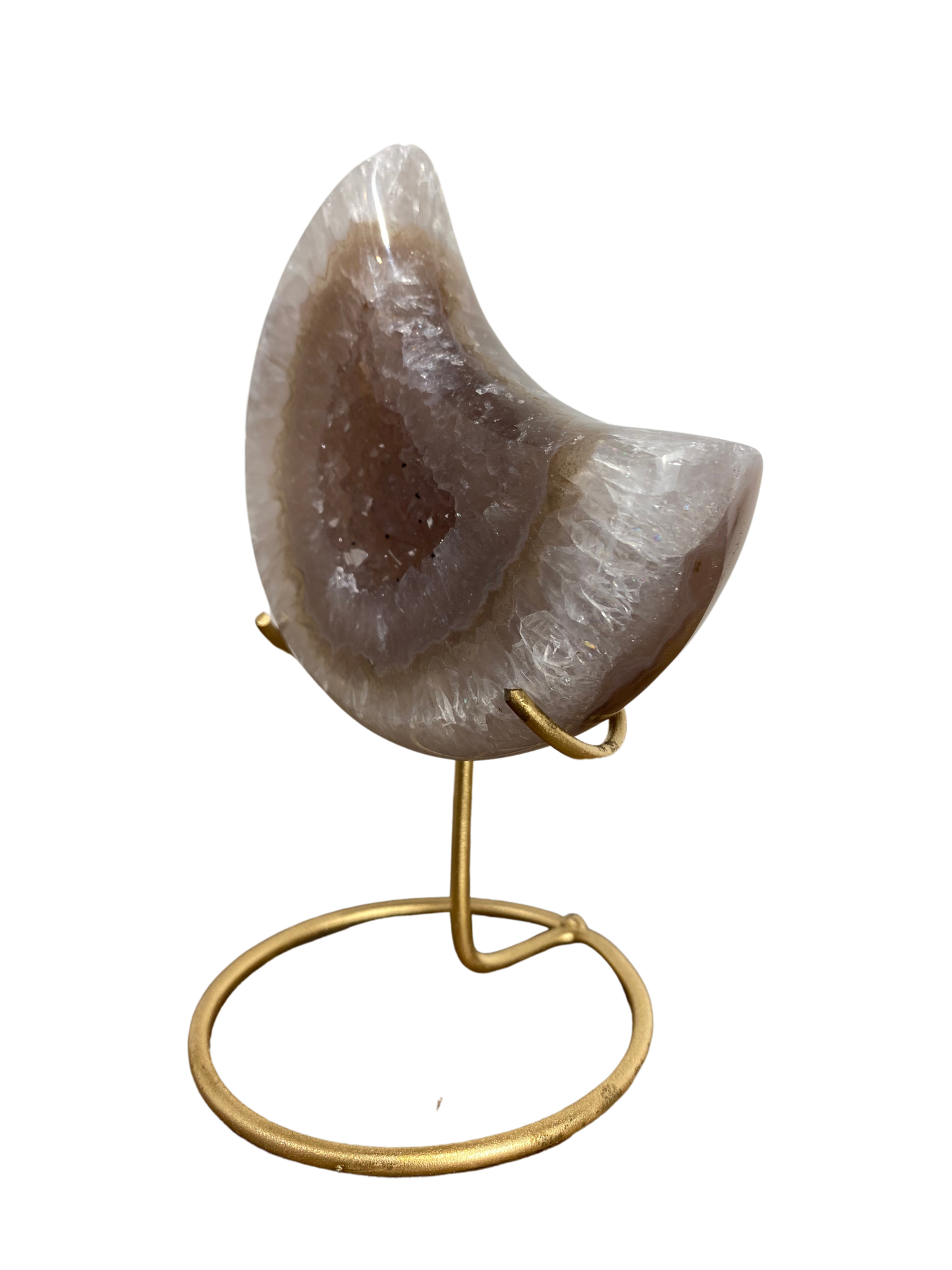 Agate tower with druzy Amethyst