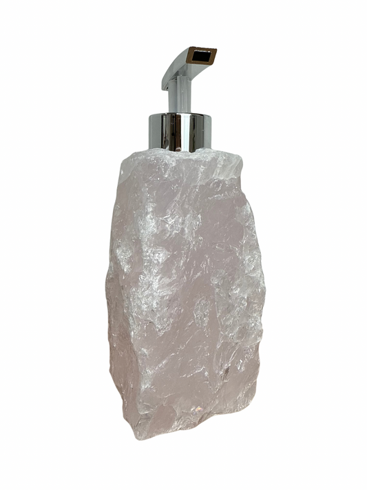 Zeeppomp van Rozenkwarts zilver 3