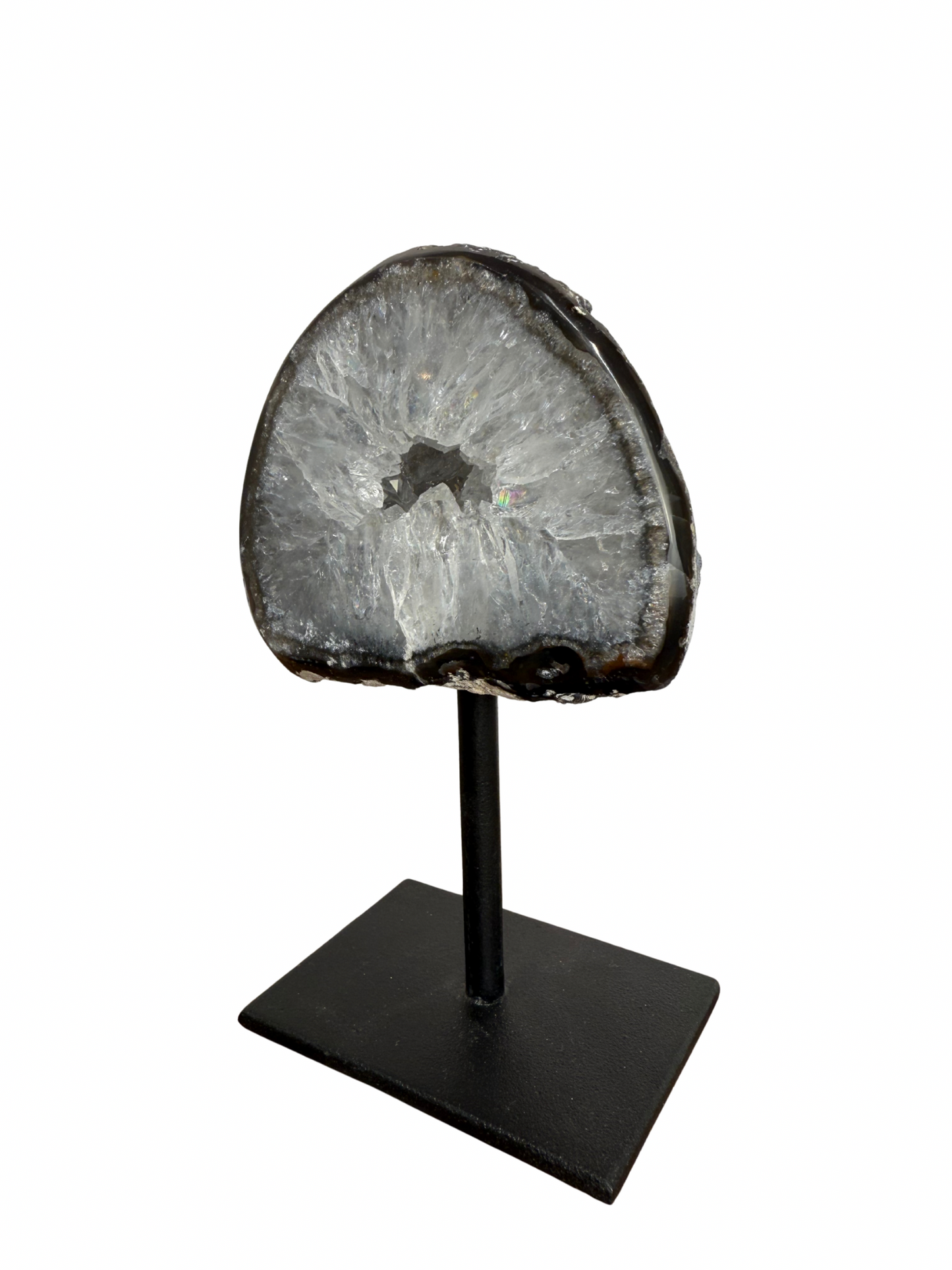 Agaat met druzy op standaard 5