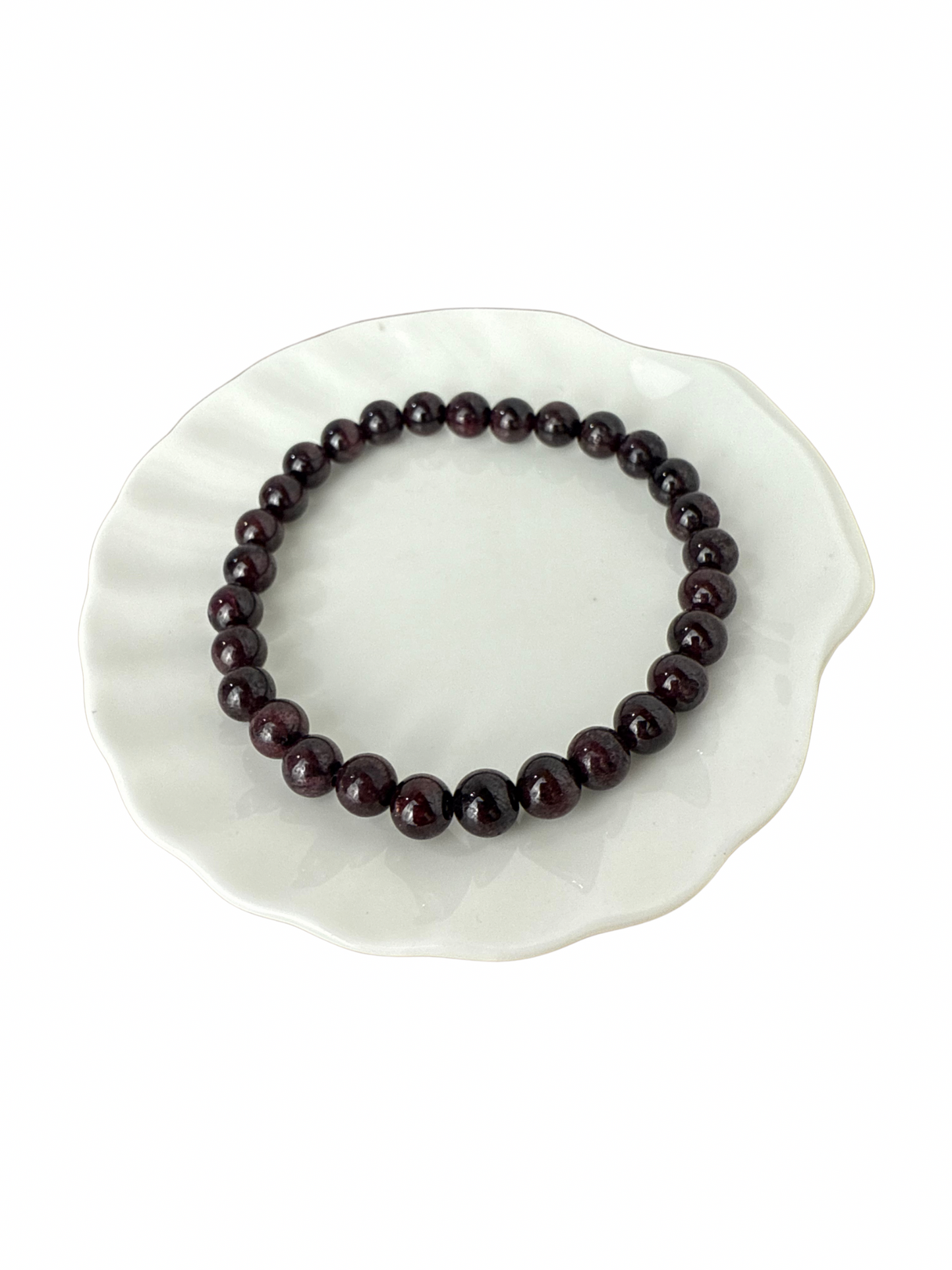 Granaat kogelarmband 6 mm