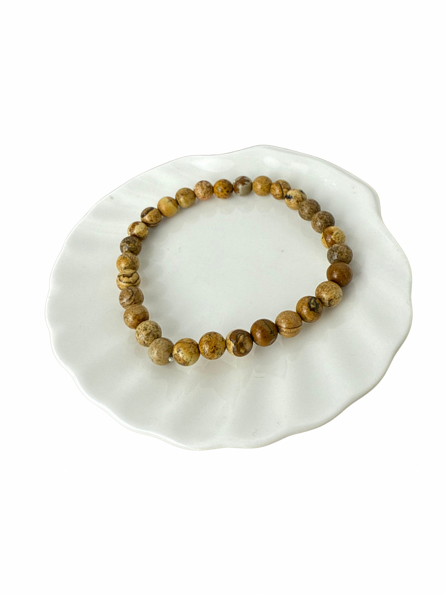 Landschapsjaspis kogelarmband 6 mm