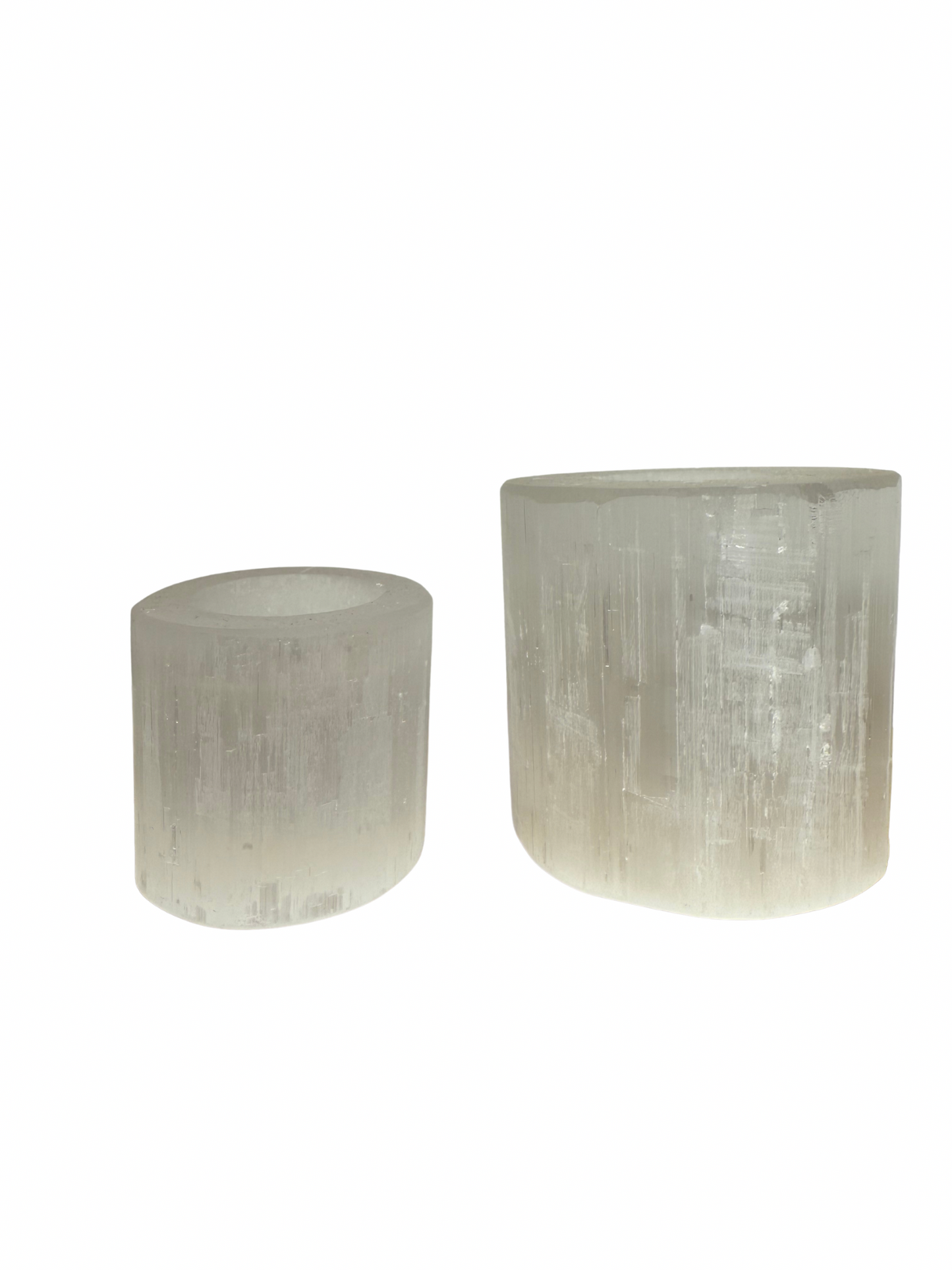 Selenite tea light holder