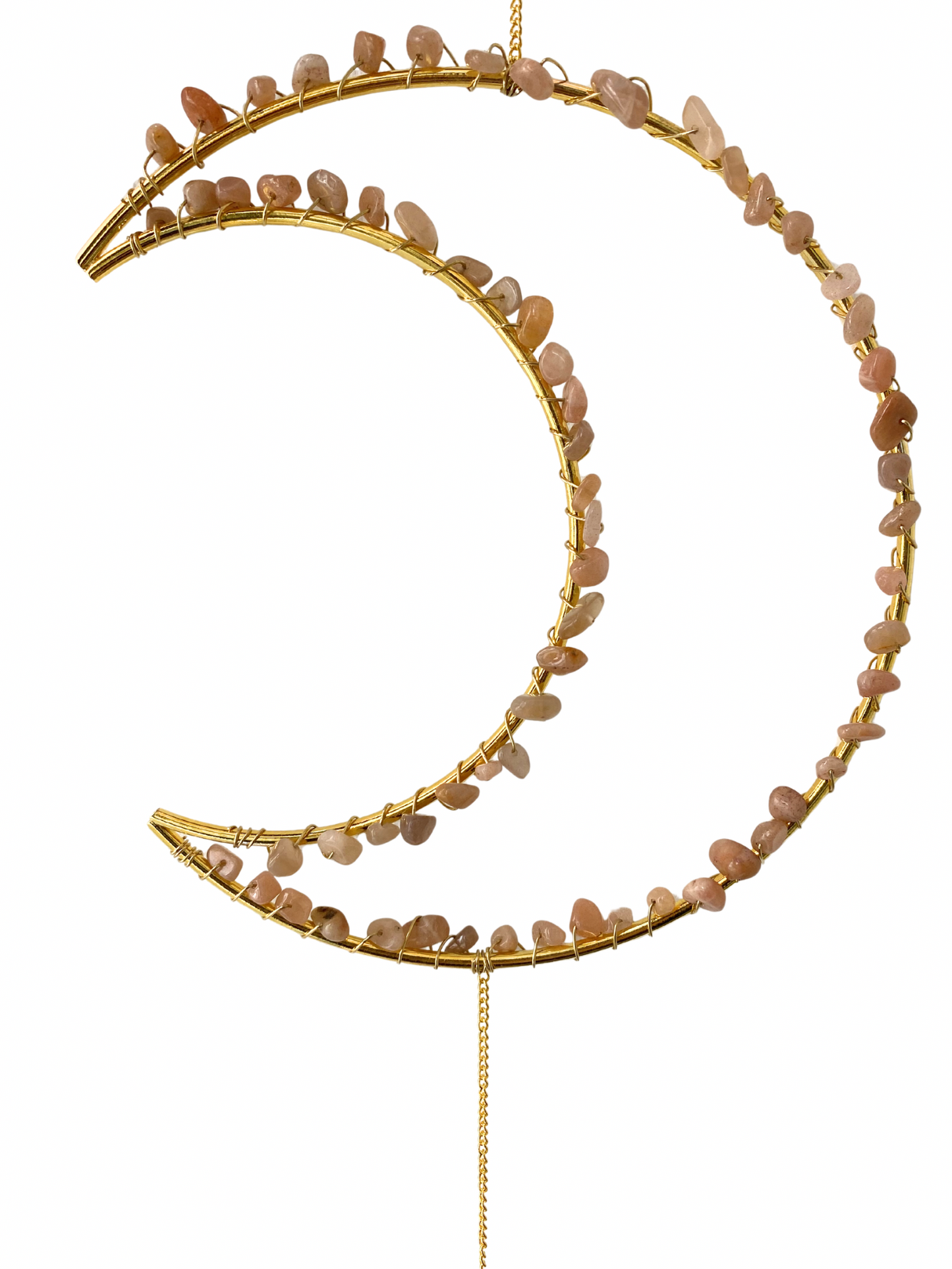 Edelsteen maan hanger Zonnesteen & Maansteen