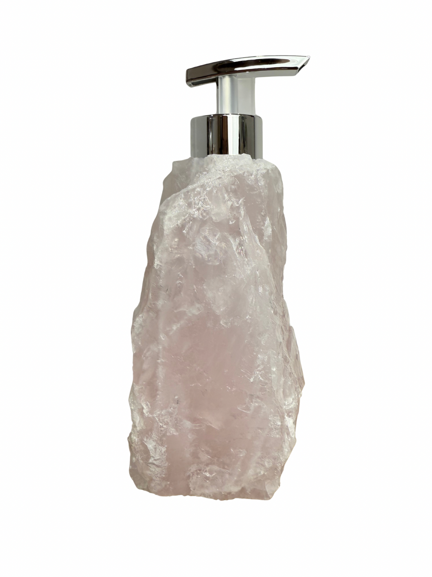 Zeeppomp van Rozenkwarts zilver 1