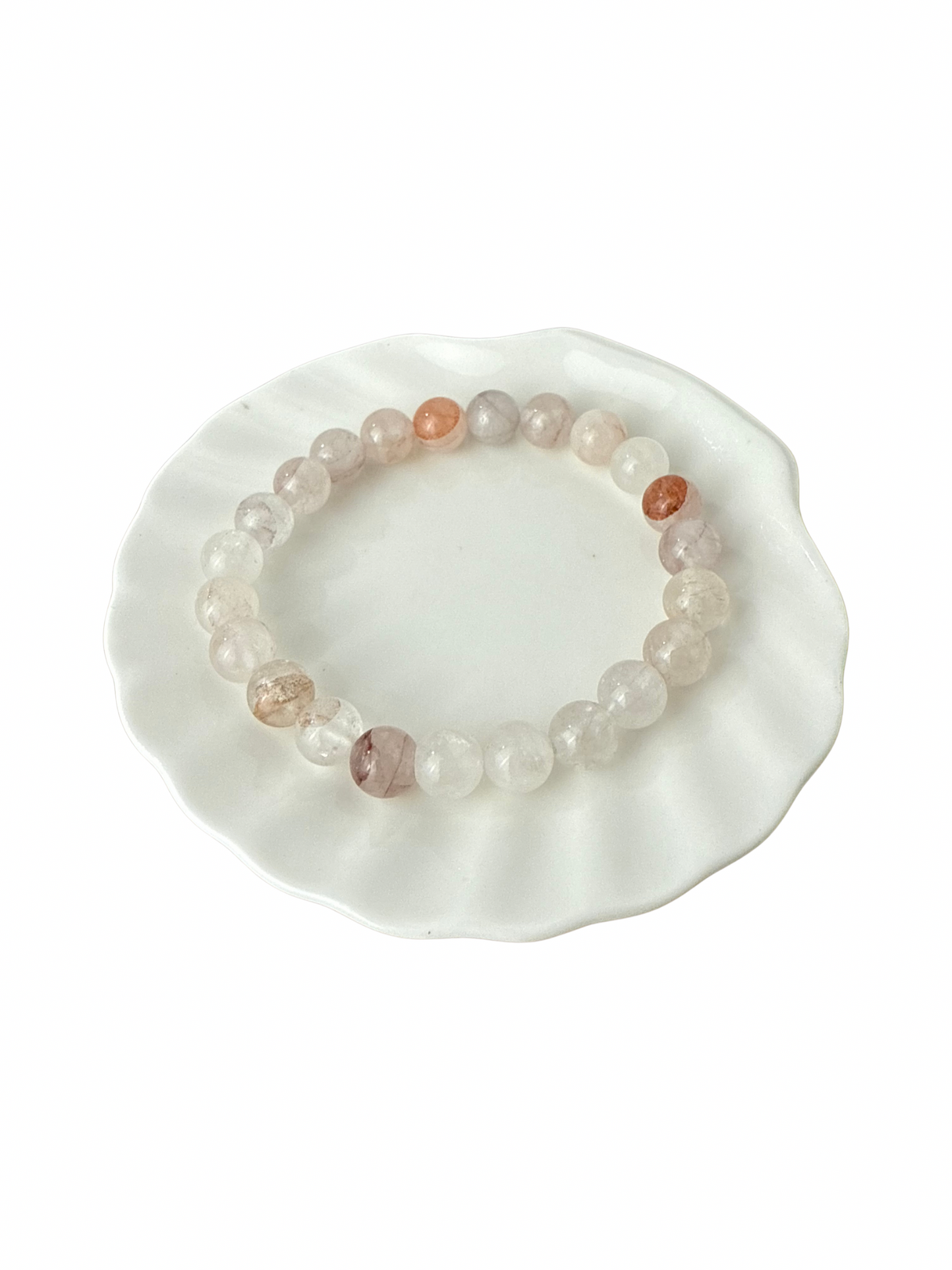 Dalmatian Jasper ball bracelet 8 mm