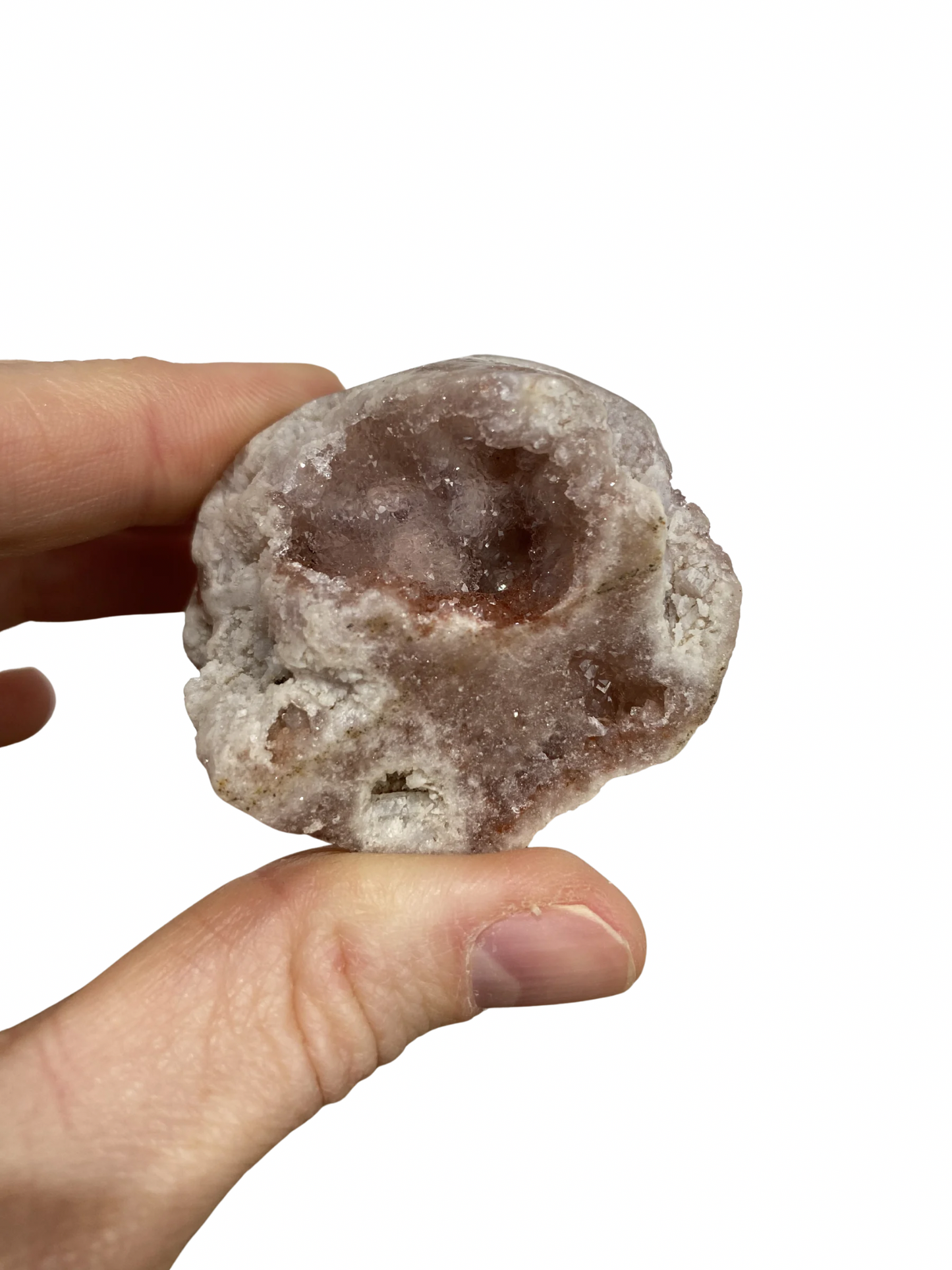 Roze Amethist (Chalcedoon) op standvlak