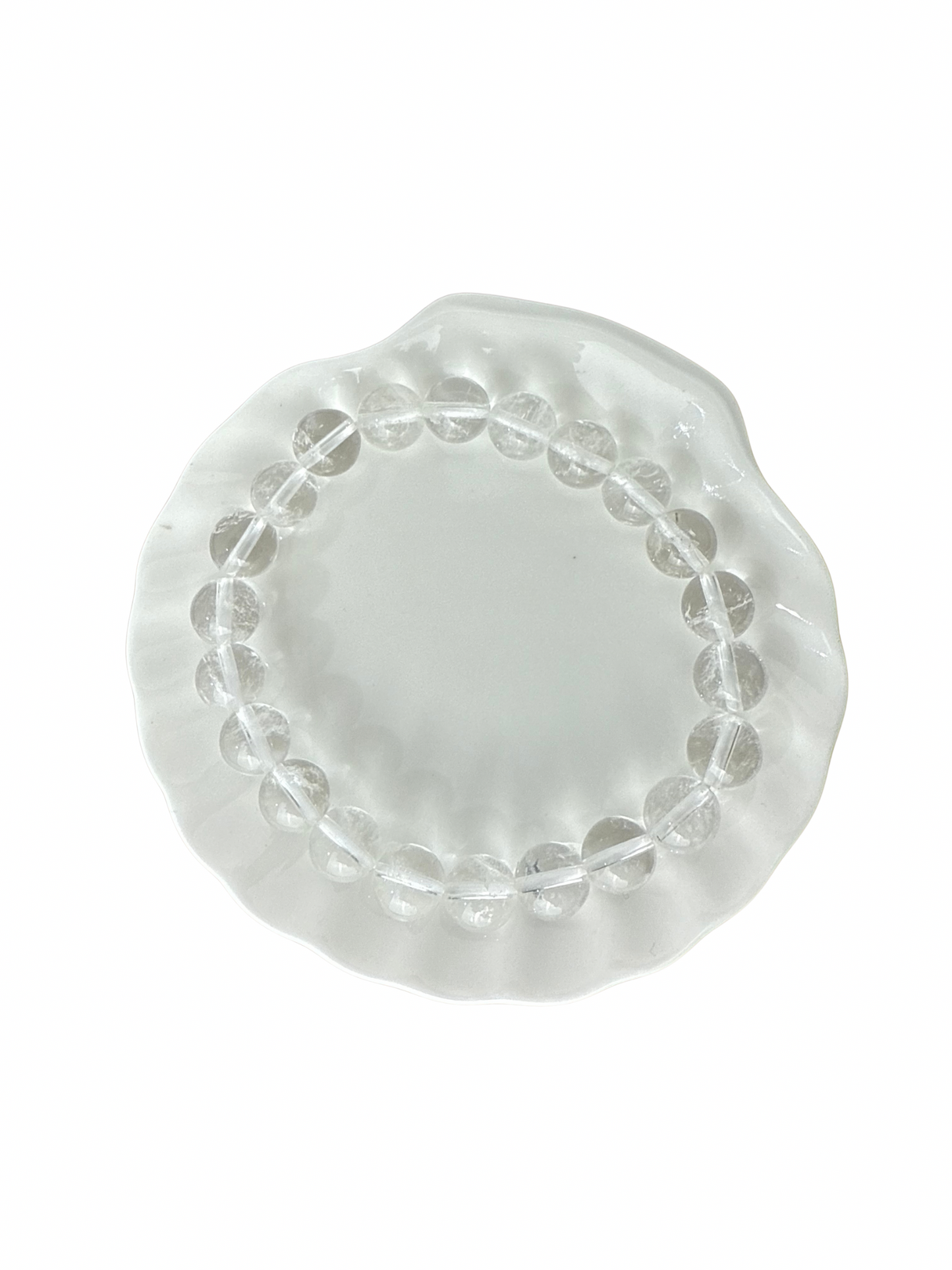 Bergkristal kogelarmband 10 mm