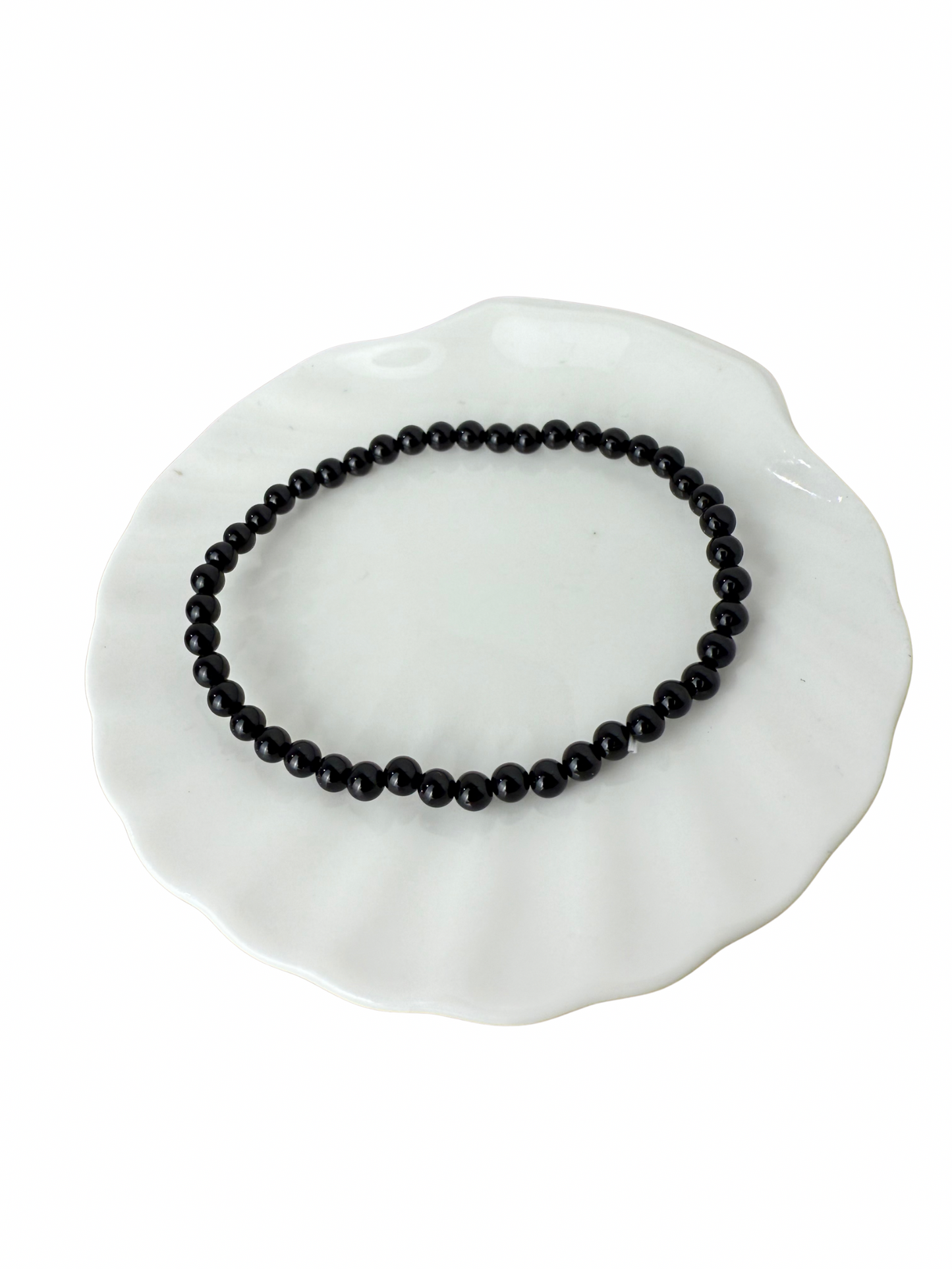 Onyx kogelarmband 4 mm