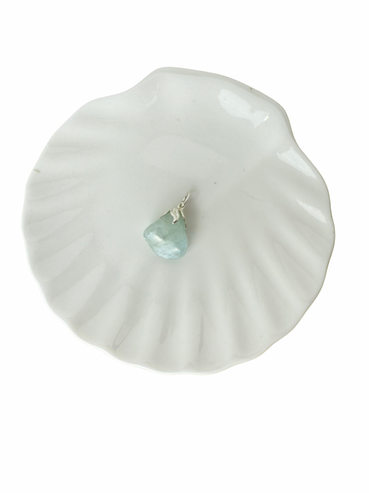 Olivia trommelsteen hanger Aquamarijn