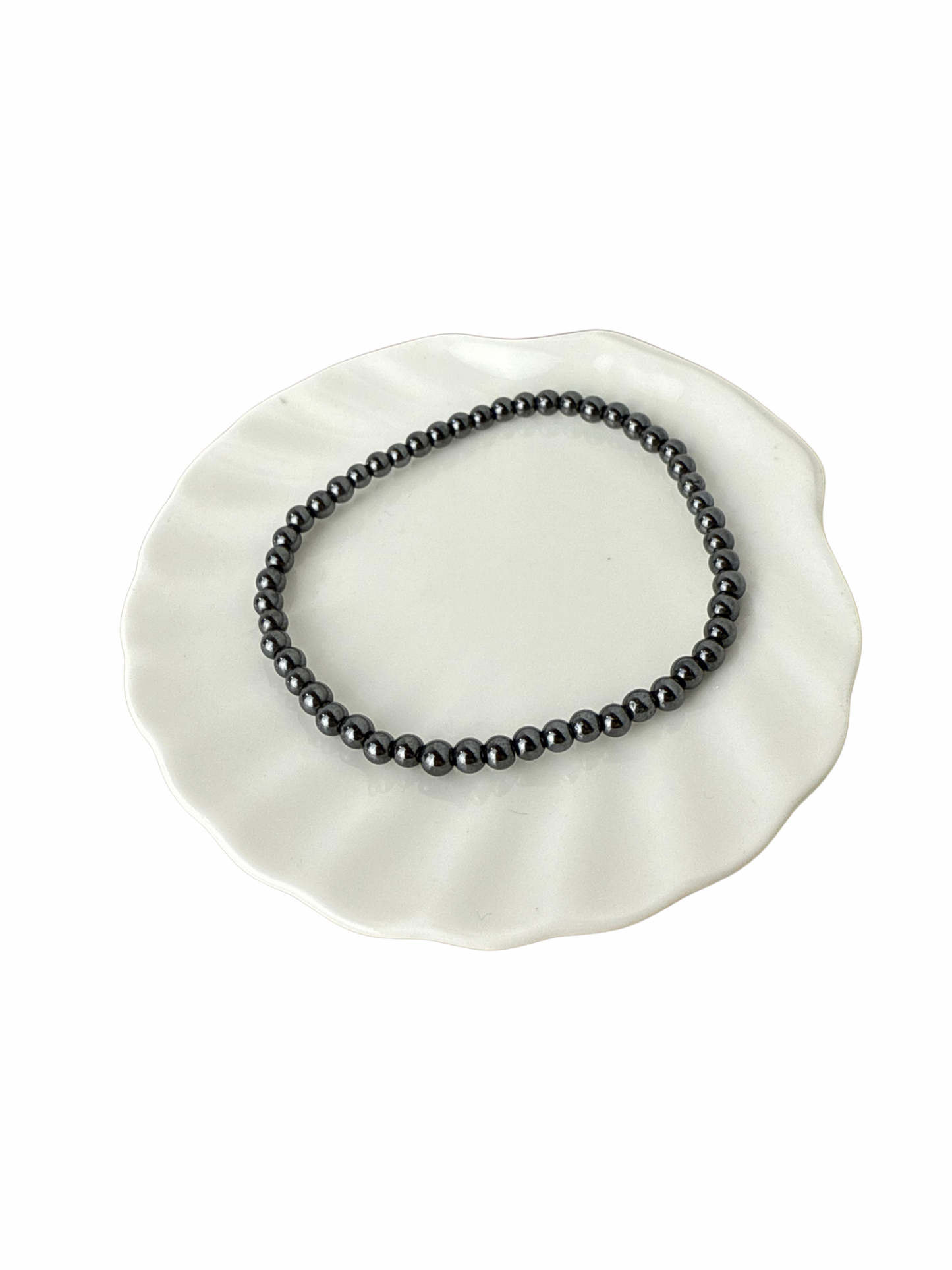 Hematiet kogelarmband 4 mm