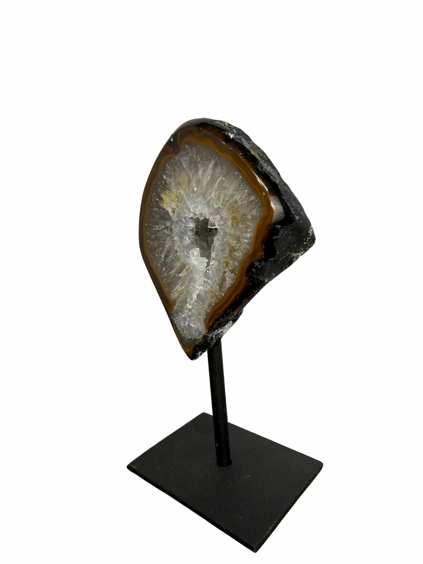 Agaat met druzy op standaard 4