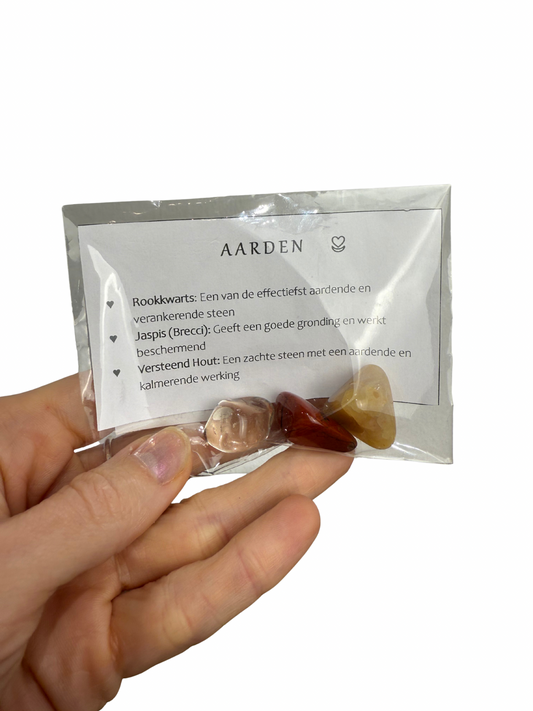 Aarden trommelstenen set