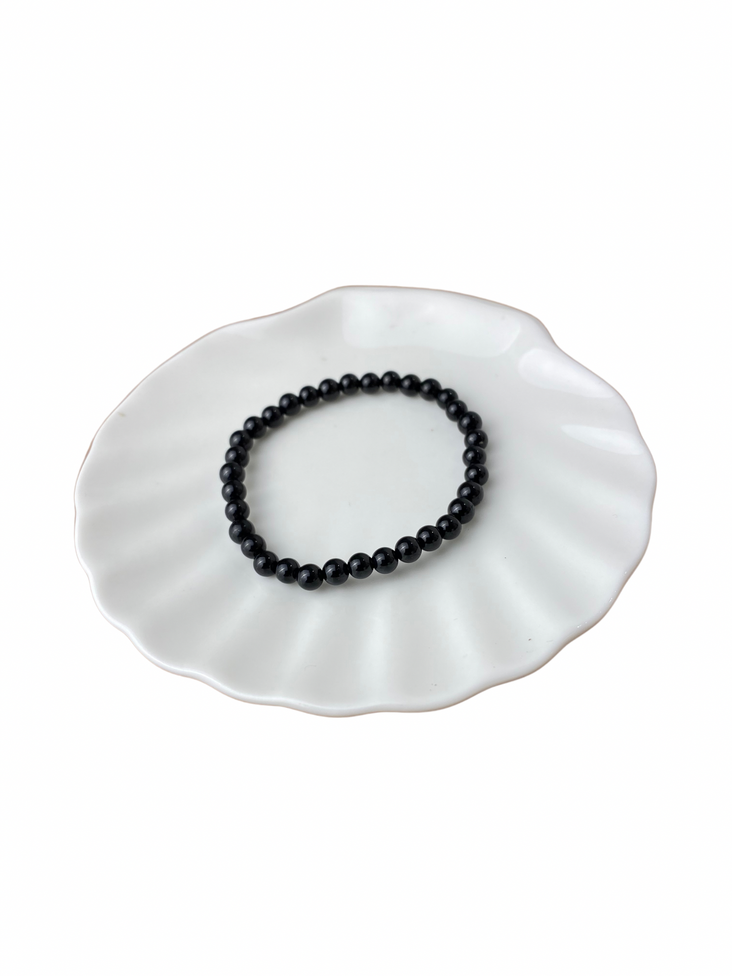 Zwarte Toermalijn kinderarmband kogel 4 mm