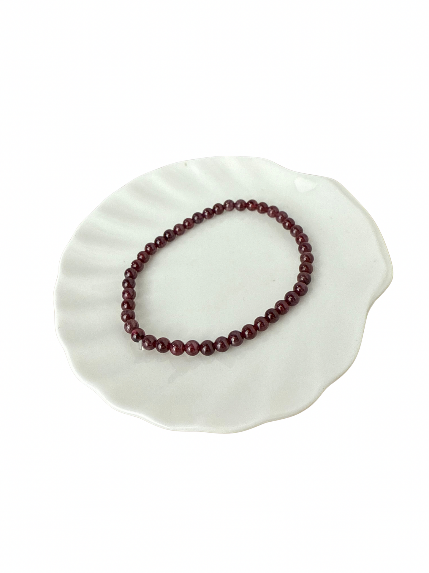 Granaat kogelarmband 4 mm