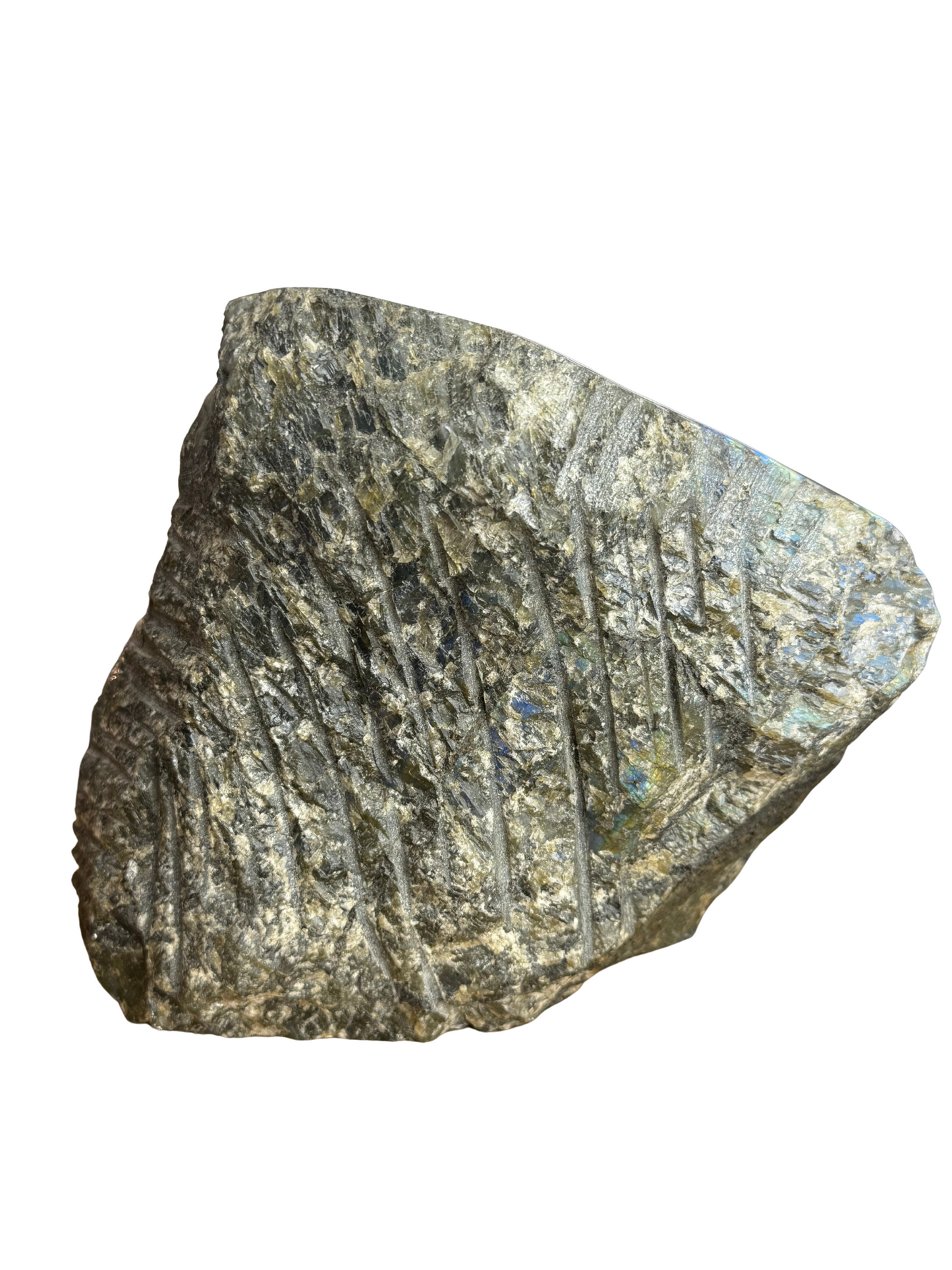 Labradorite sculpture half rough XXL (8 kg)