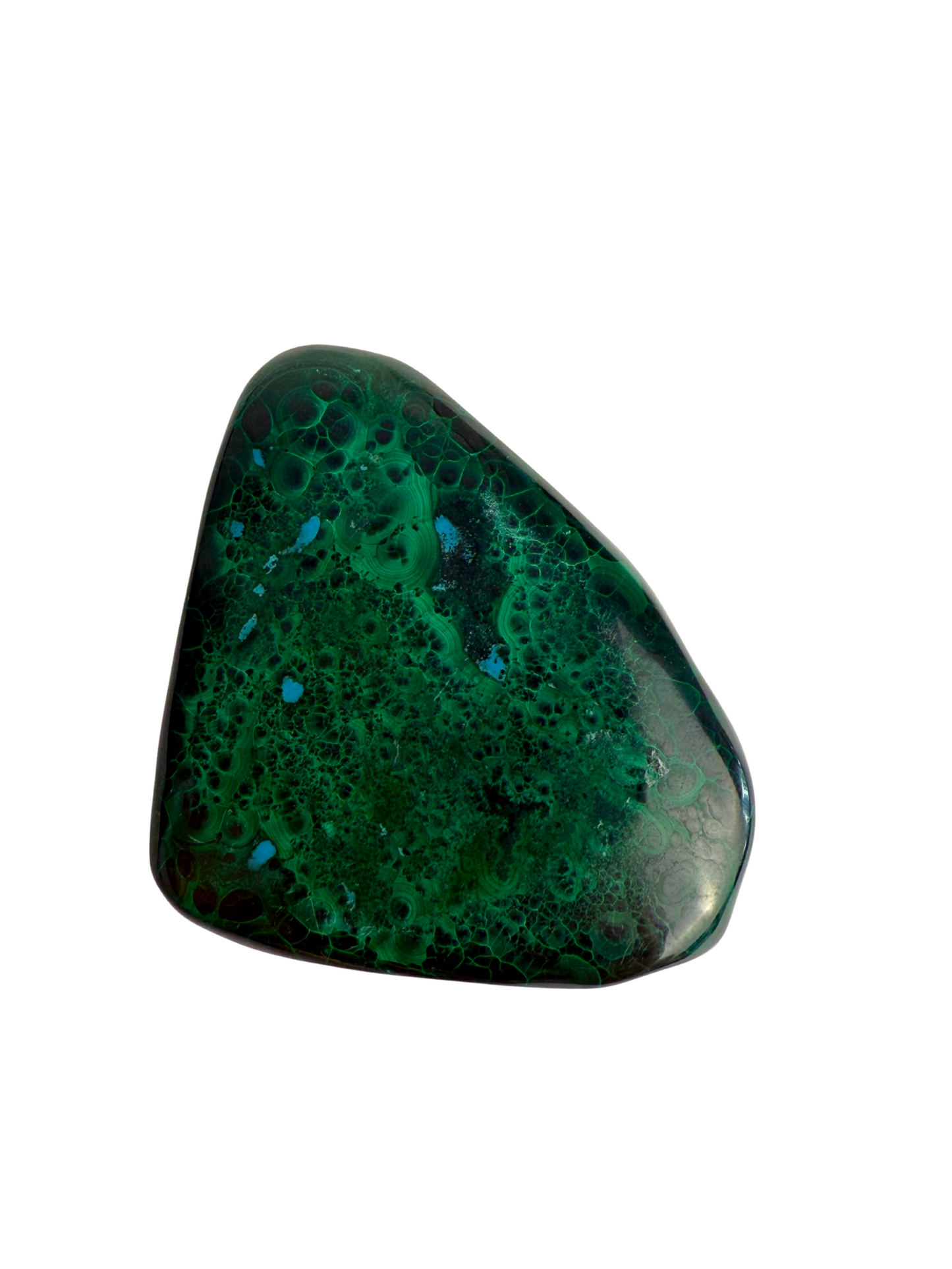 Malachite with Chrysocolla polished