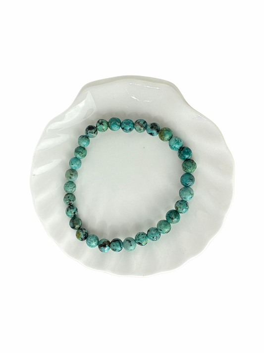 Afrikaanse Turkoois kogelarmband 6 mm