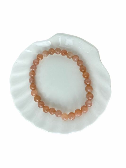 Zonnesteen kogelarmband 6 mm