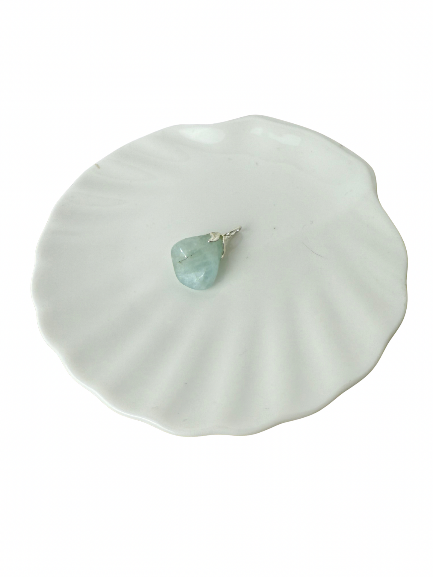 Olivia tumbled stone pendant Aquamarine