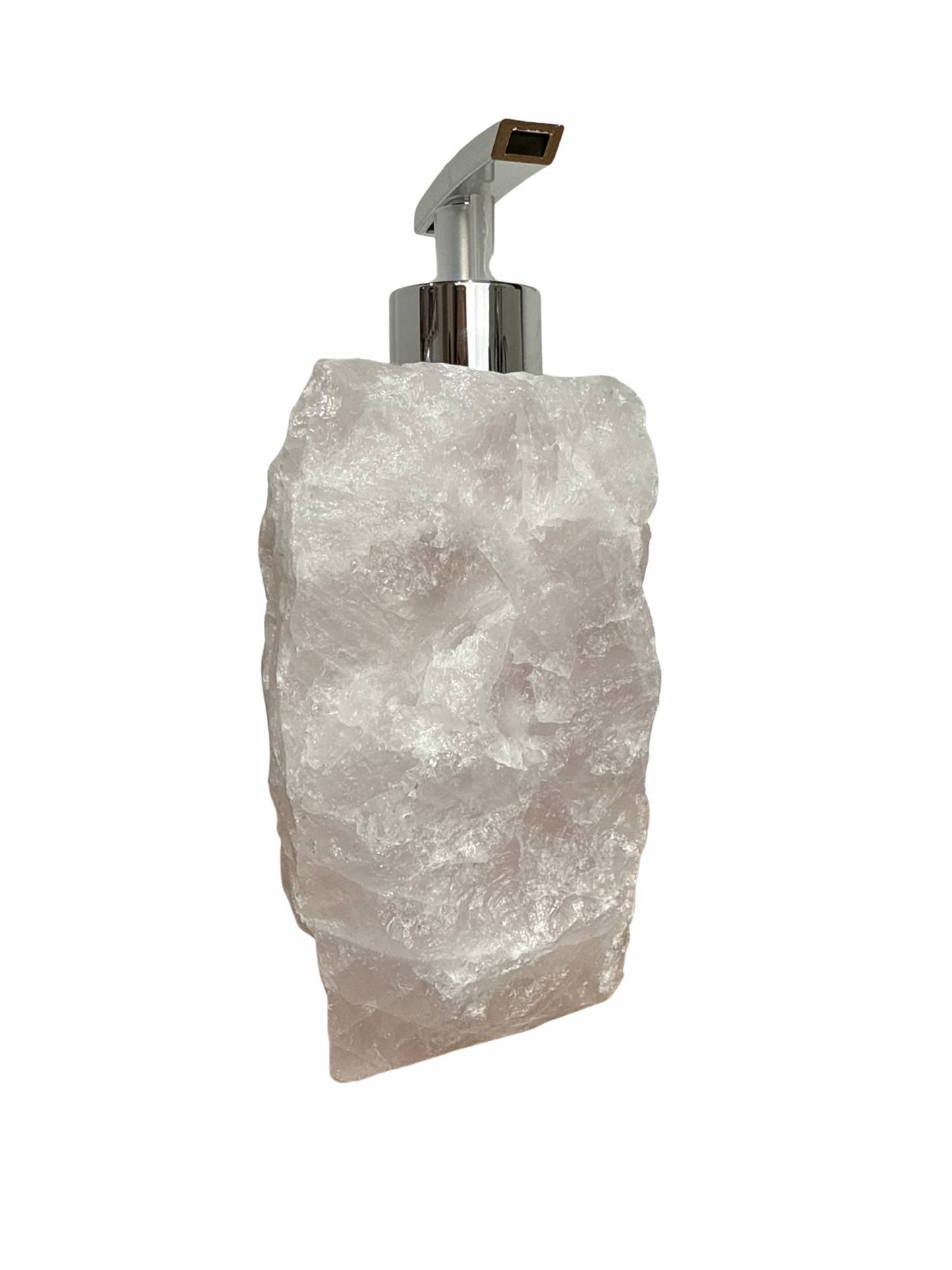 Zeeppomp van Rozenkwarts zilver 2