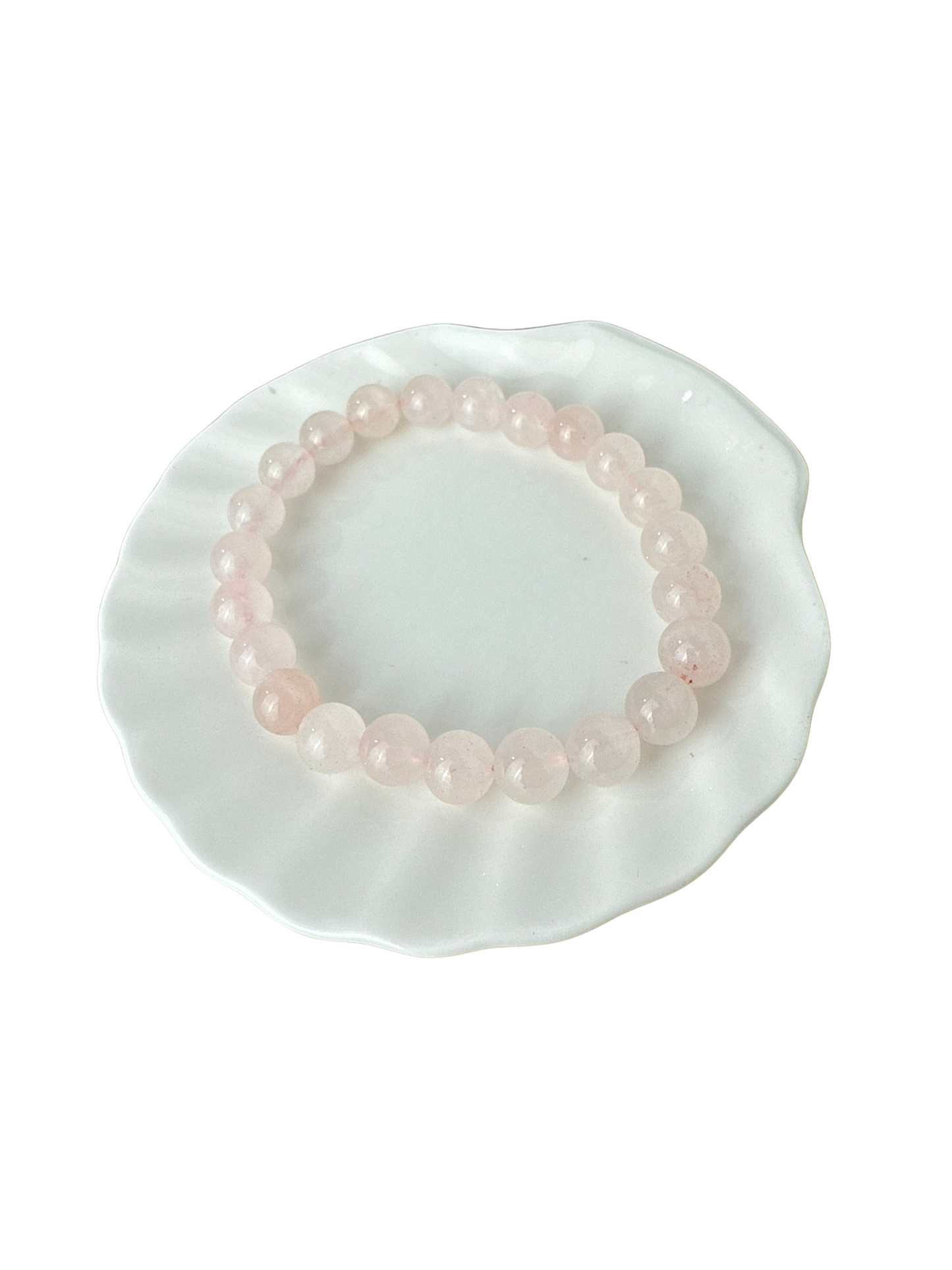 Rozenkwarts armband kogel 8 mm