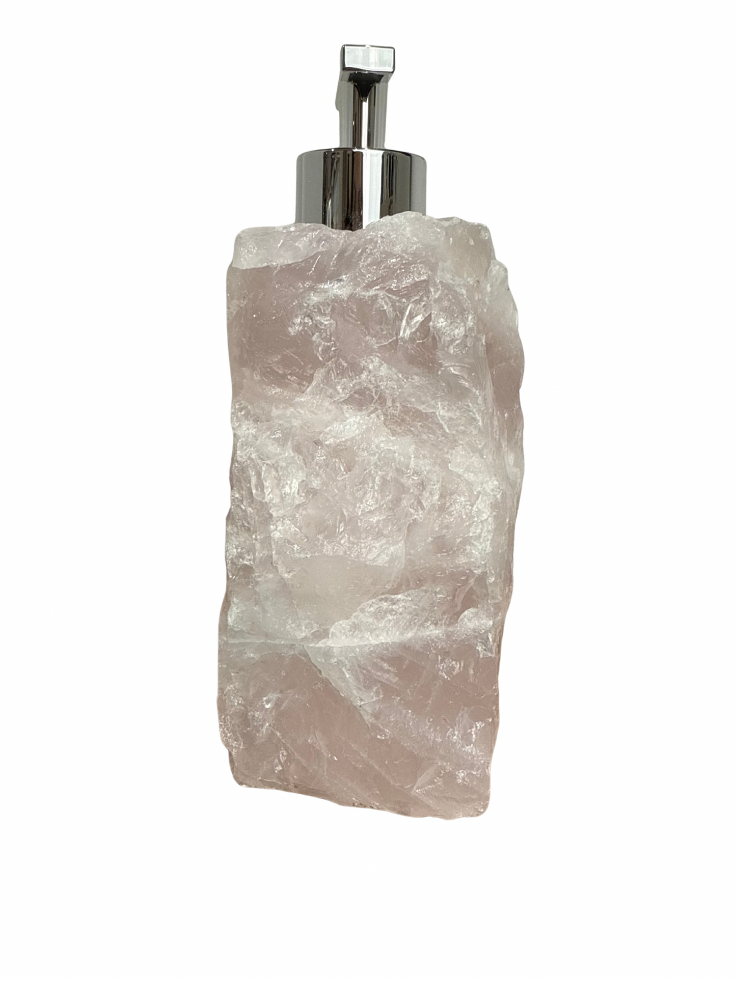 Zeeppomp van Rozenkwarts zilver 2