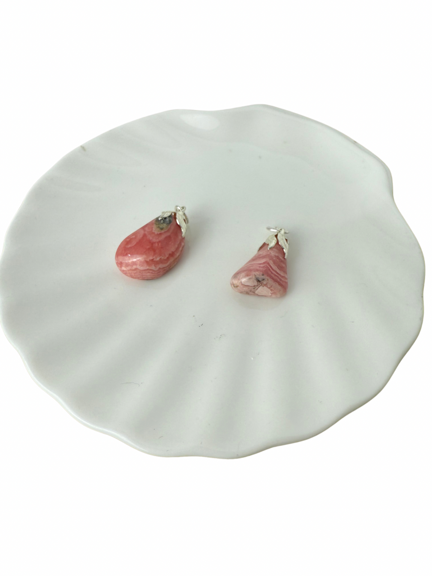 Olivia tumbled stone pendant Rhodochrosite