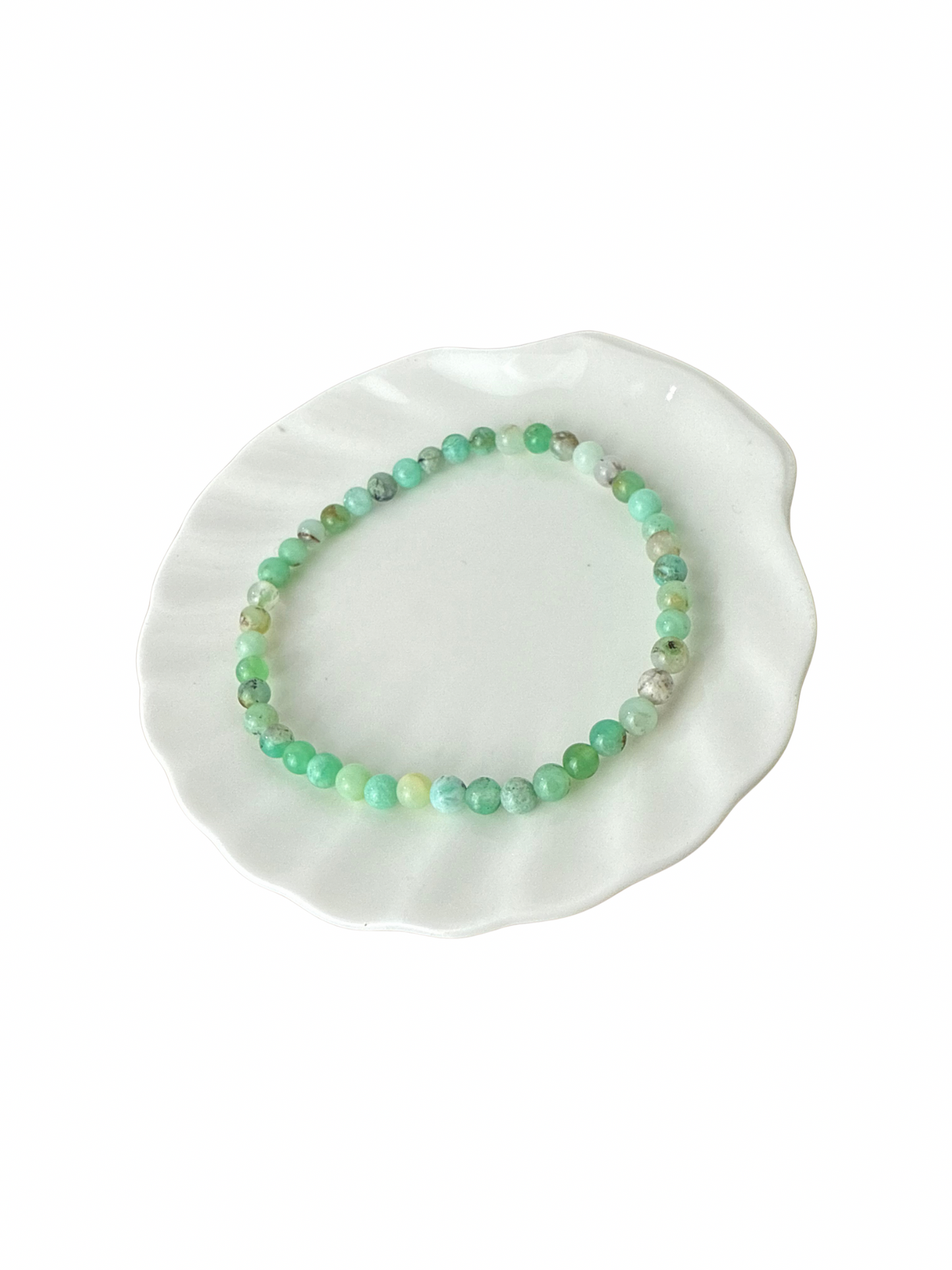 Chrysopraas kogelarmband 4 mm