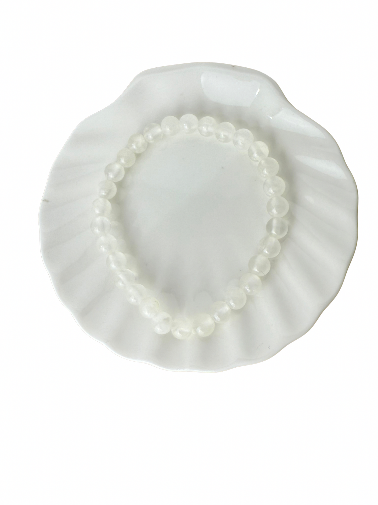 Selenite bracelet ball 6 mm