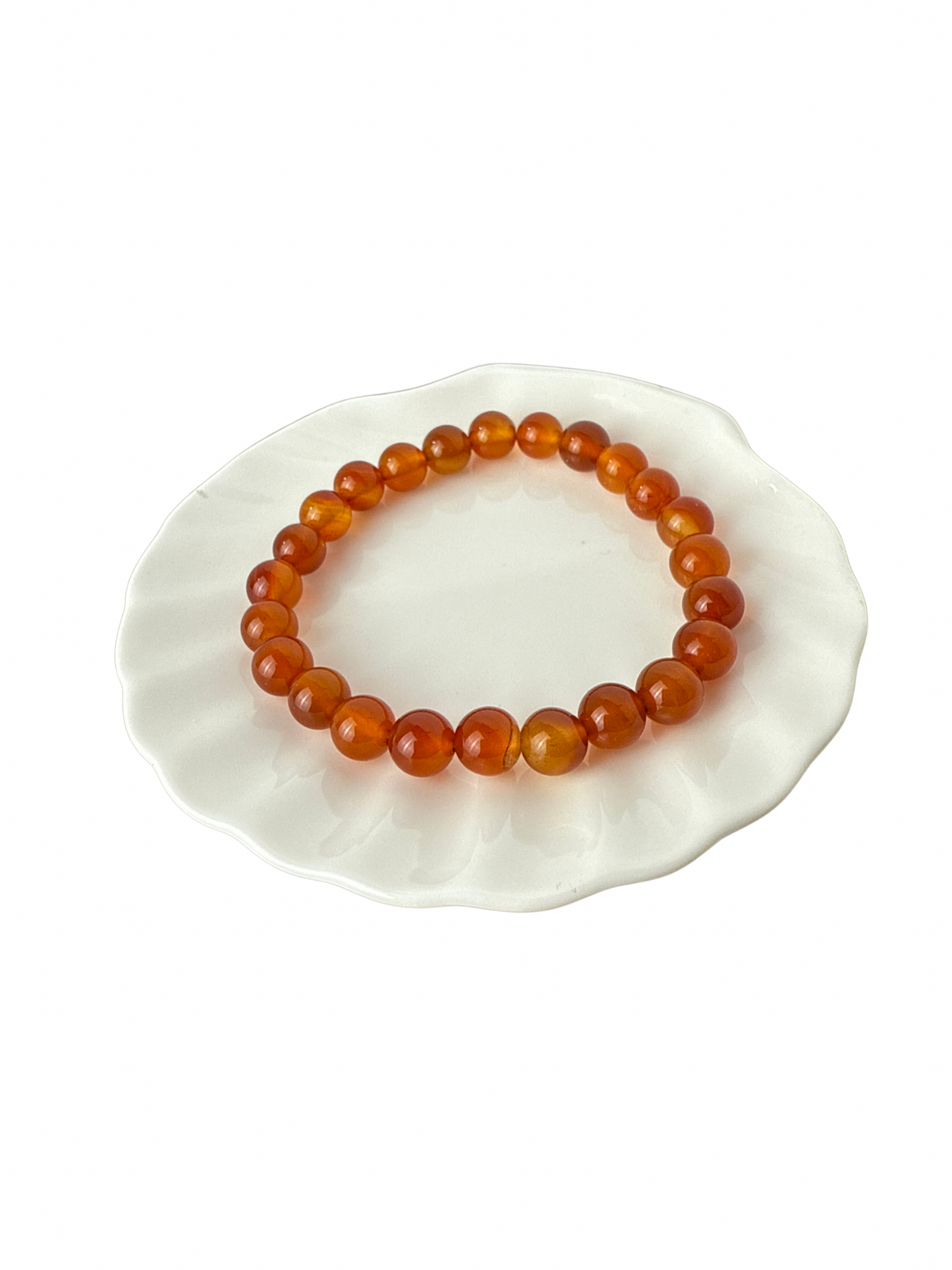 Carneool kogelarmband 8 mm