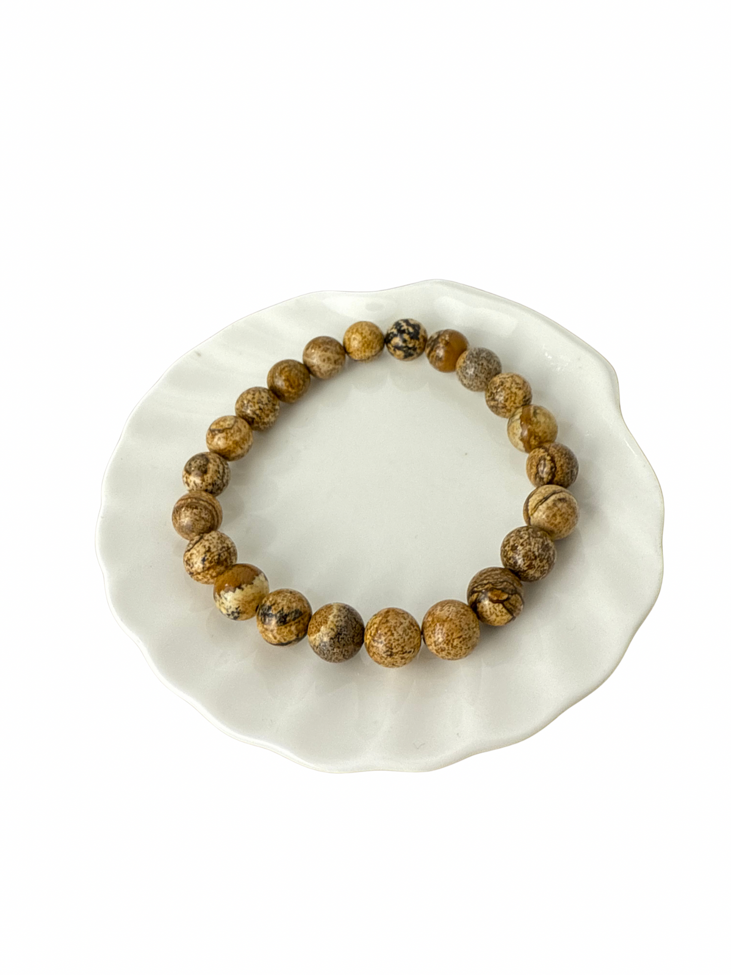 Landschapsjaspis kogelarmband 8 mm