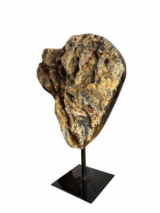 Agaat met Chalcedoon op standaard