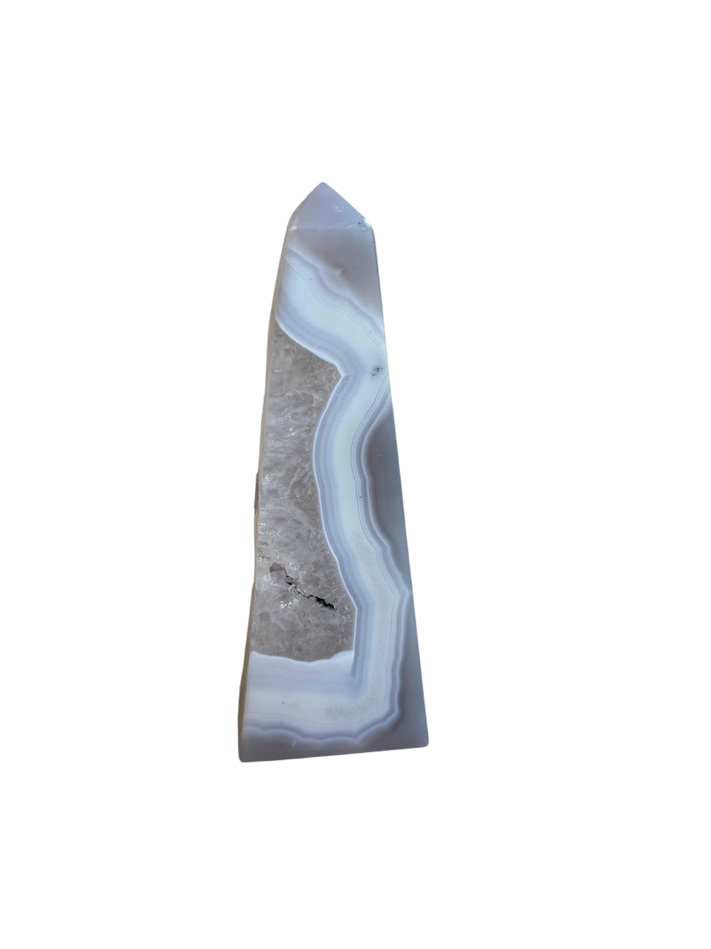 Agaat toren met druzy Amethist