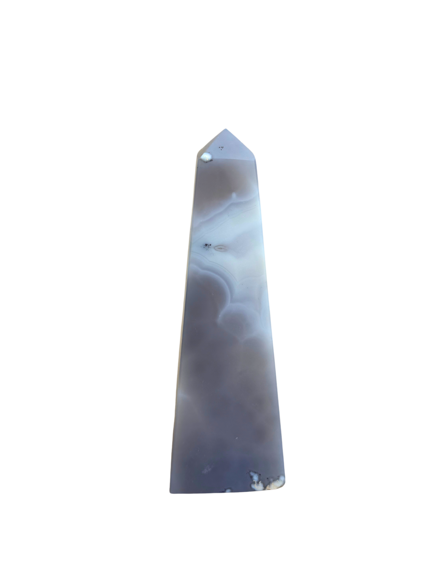 Agaat toren met druzy Amethist