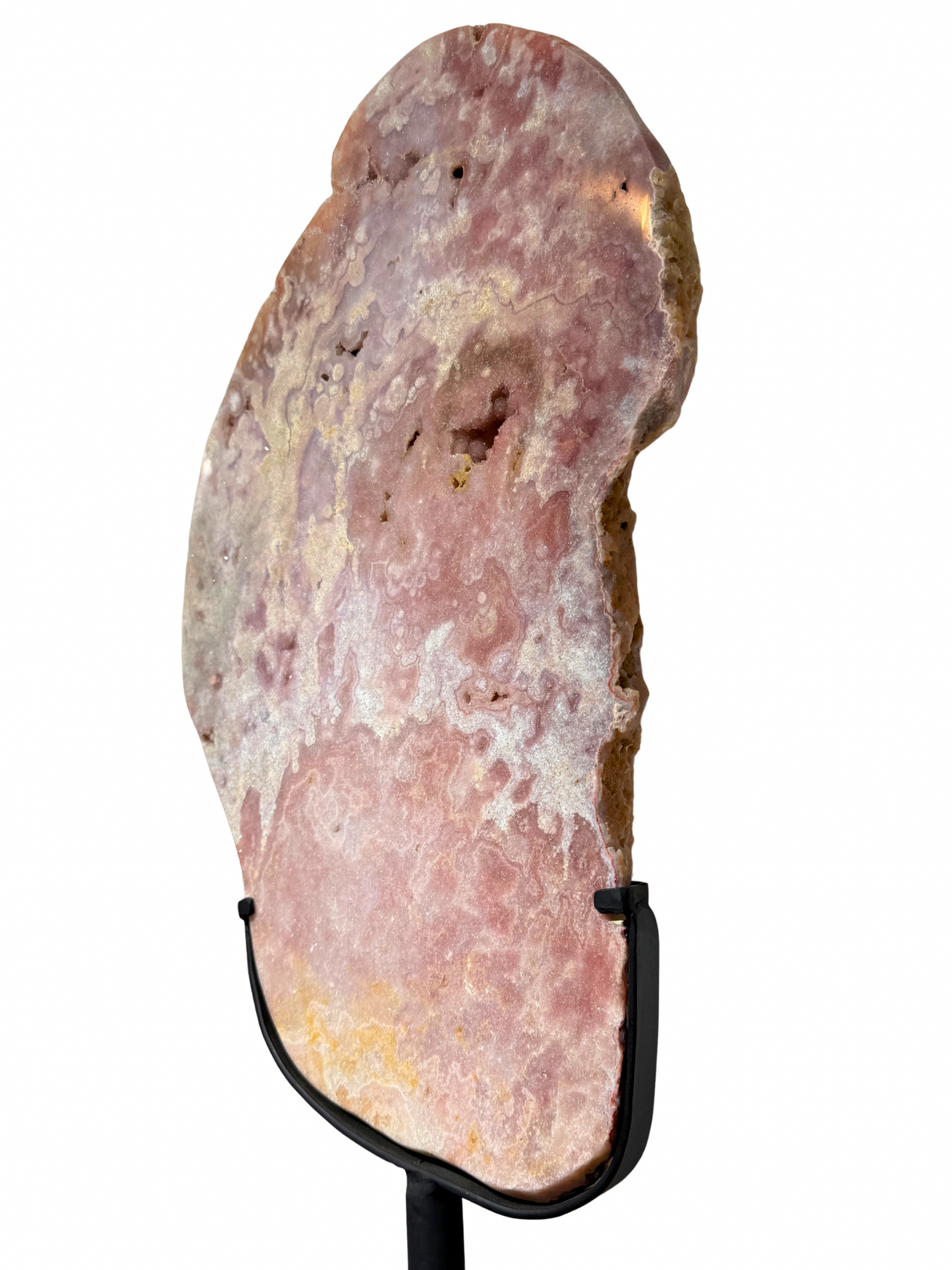 Roze Amethist (Chalcedoon) op standaard XXL (9 kg)