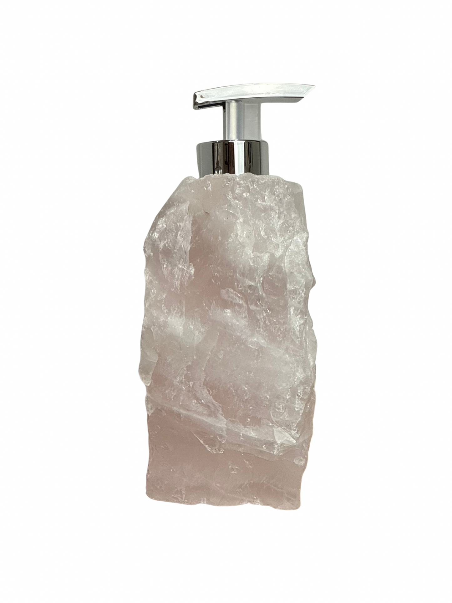 Zeeppomp van Rozenkwarts zilver 2