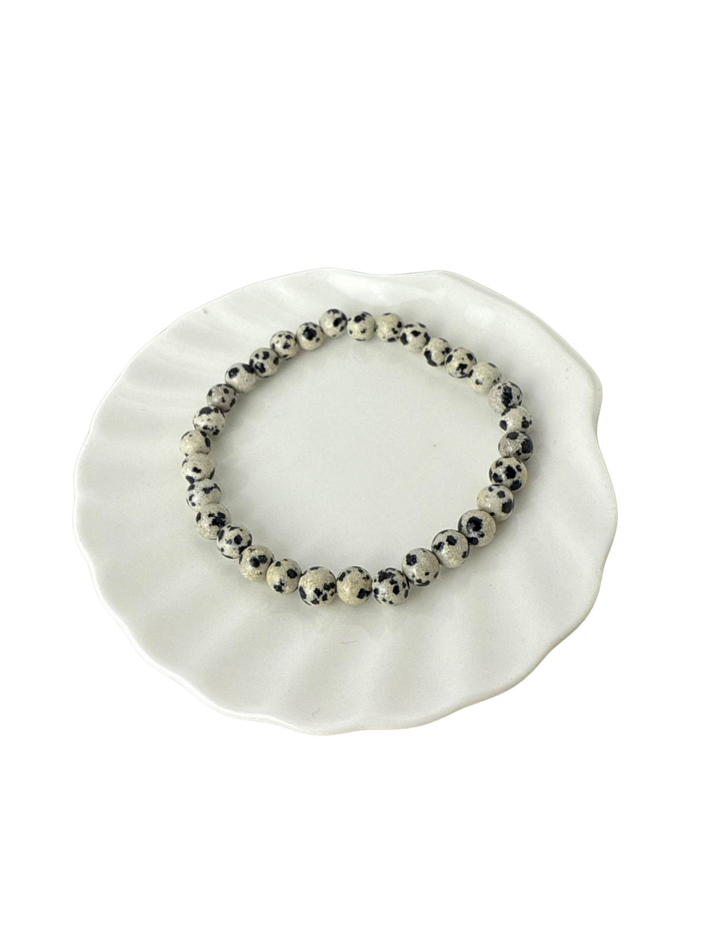 Dalmatiër Jaspis kogelarmband 6 mm