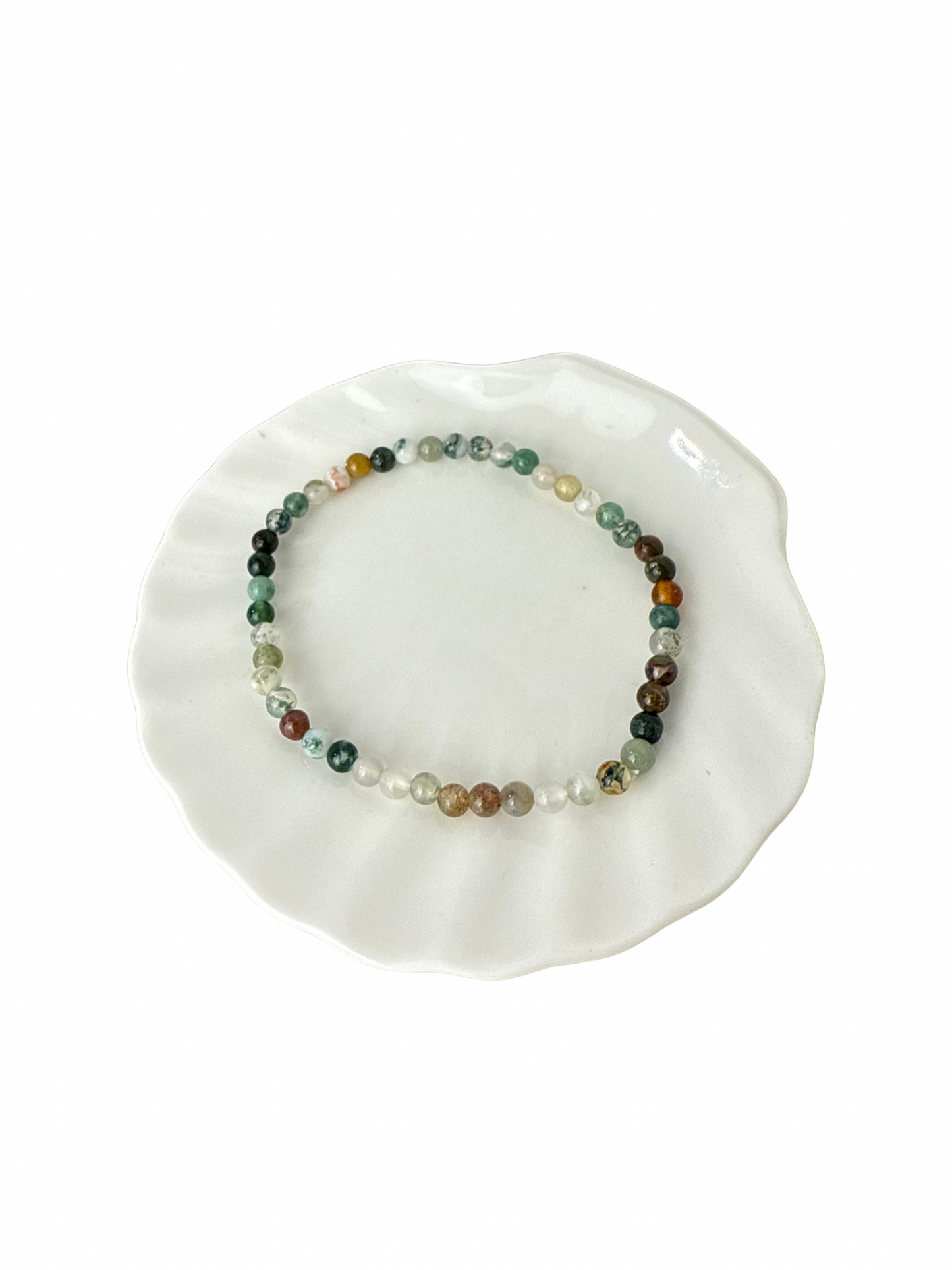 Indian Agaat kogelarmband 8 mm