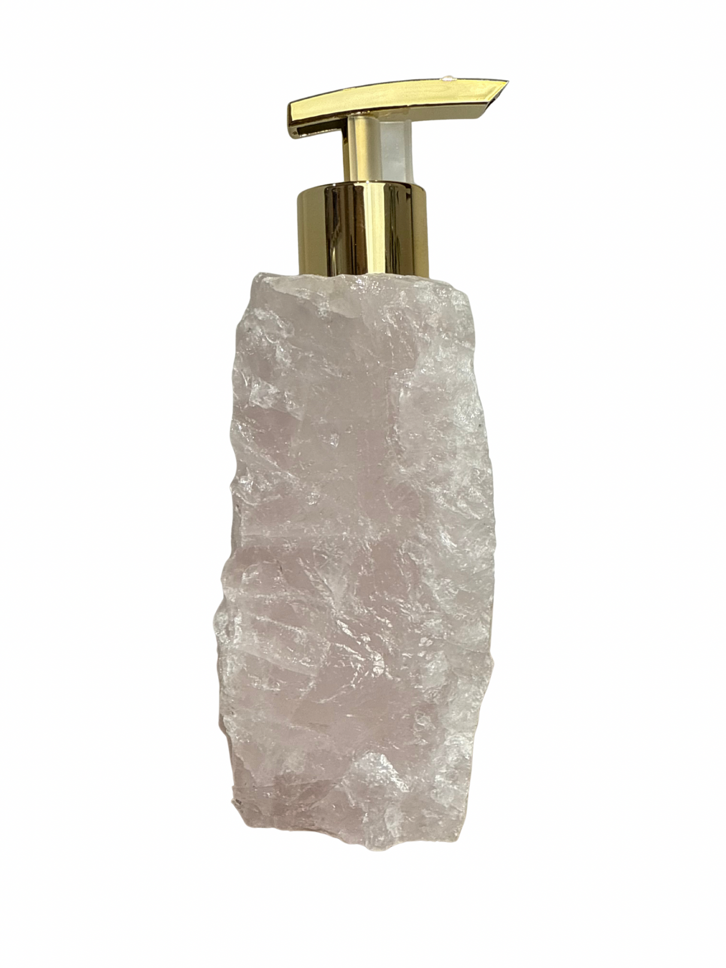 Zeeppomp van Rozenkwarts goud 8