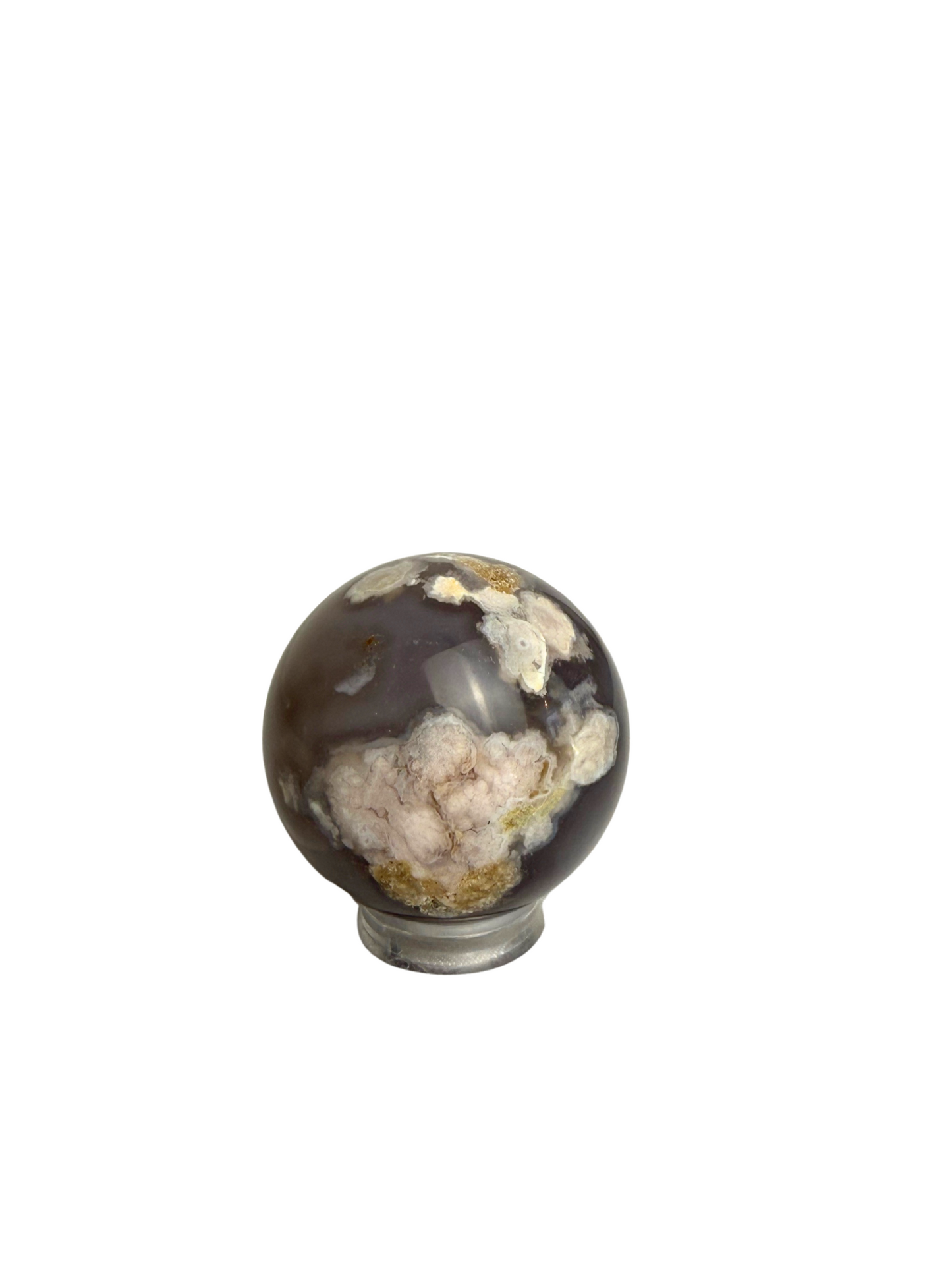 Pink Flower Agate ball