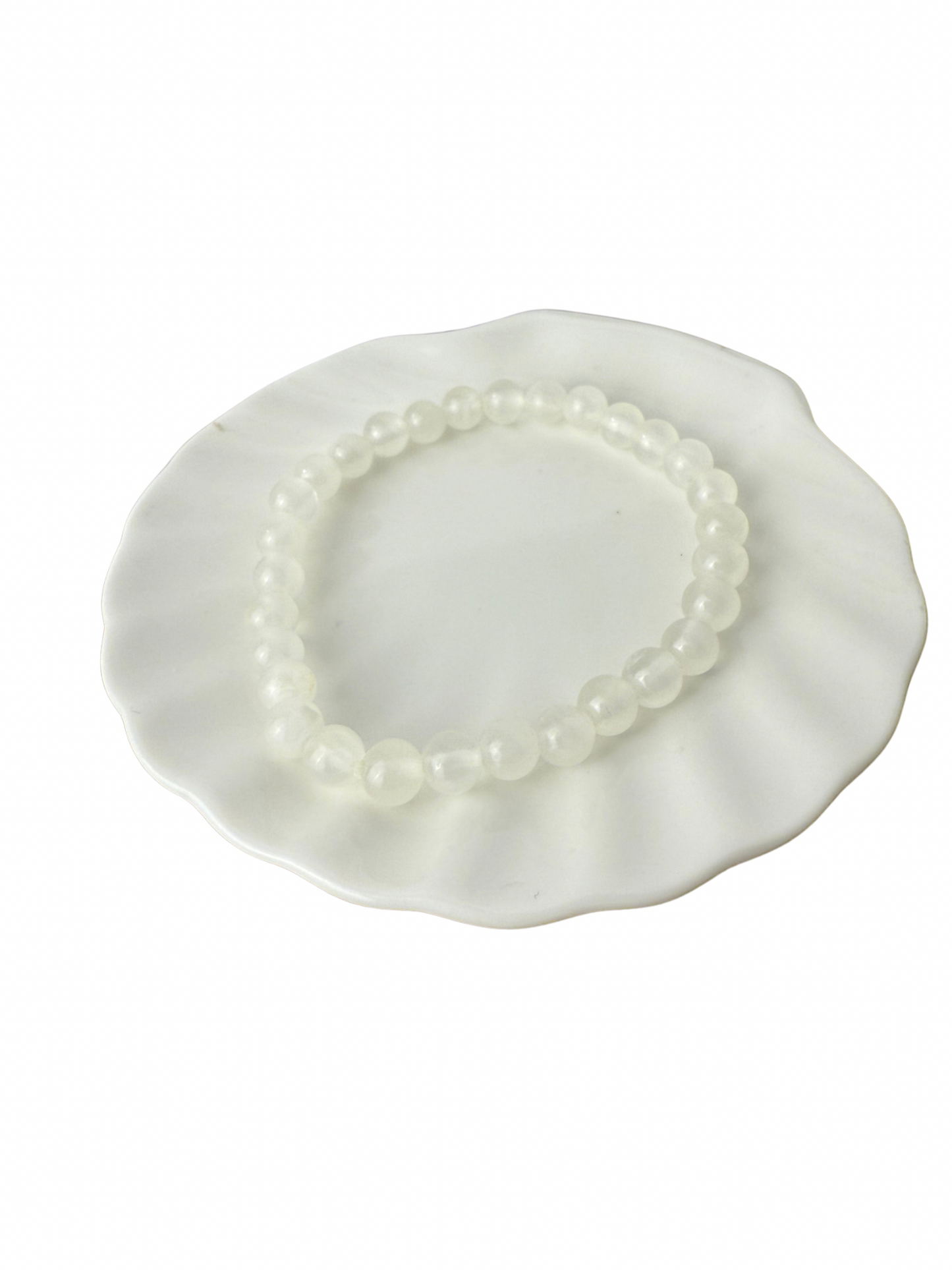 Selenite bracelet ball 6 mm