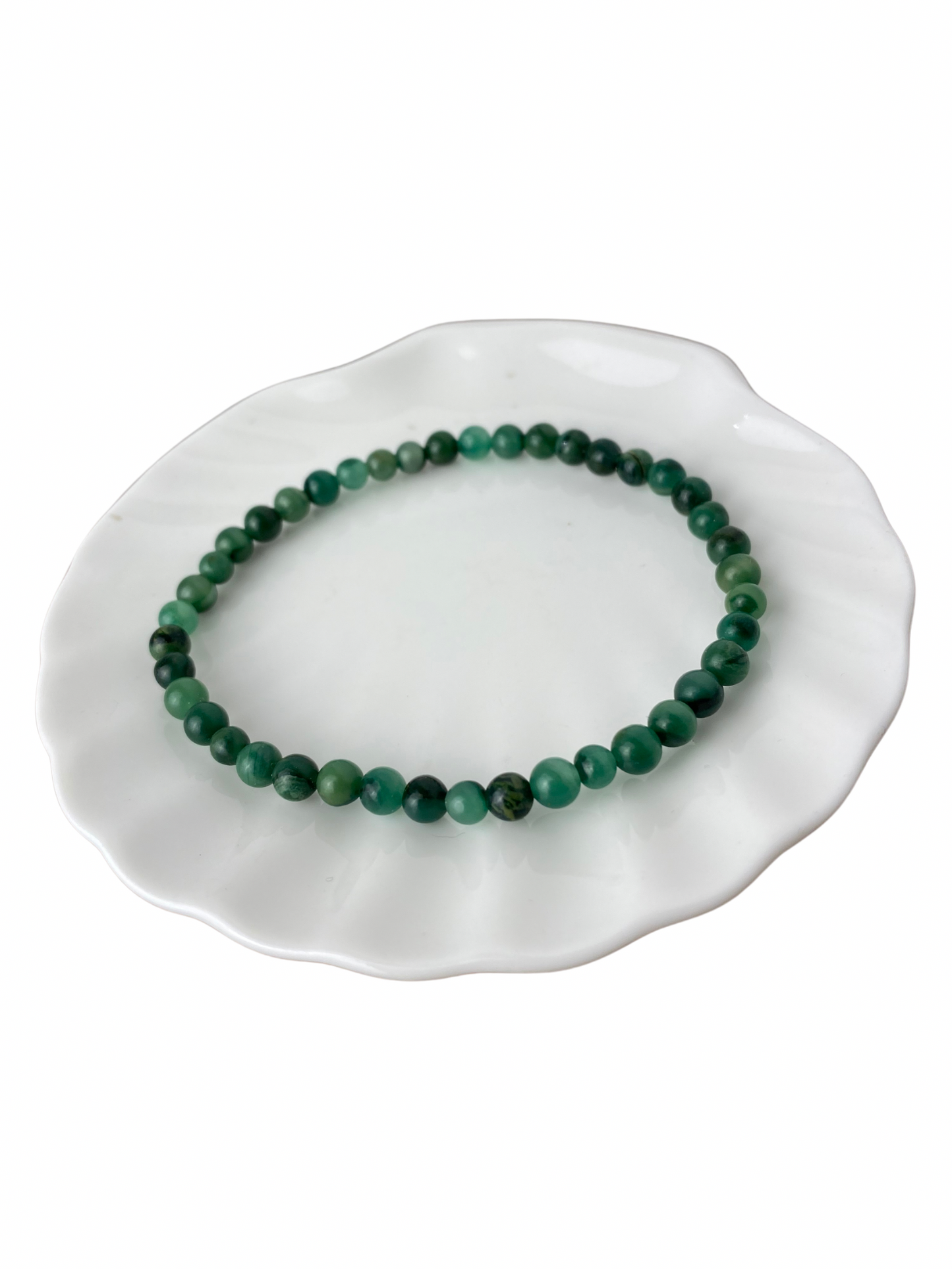 Afrikaanse Jade kogelarmband 4 mm