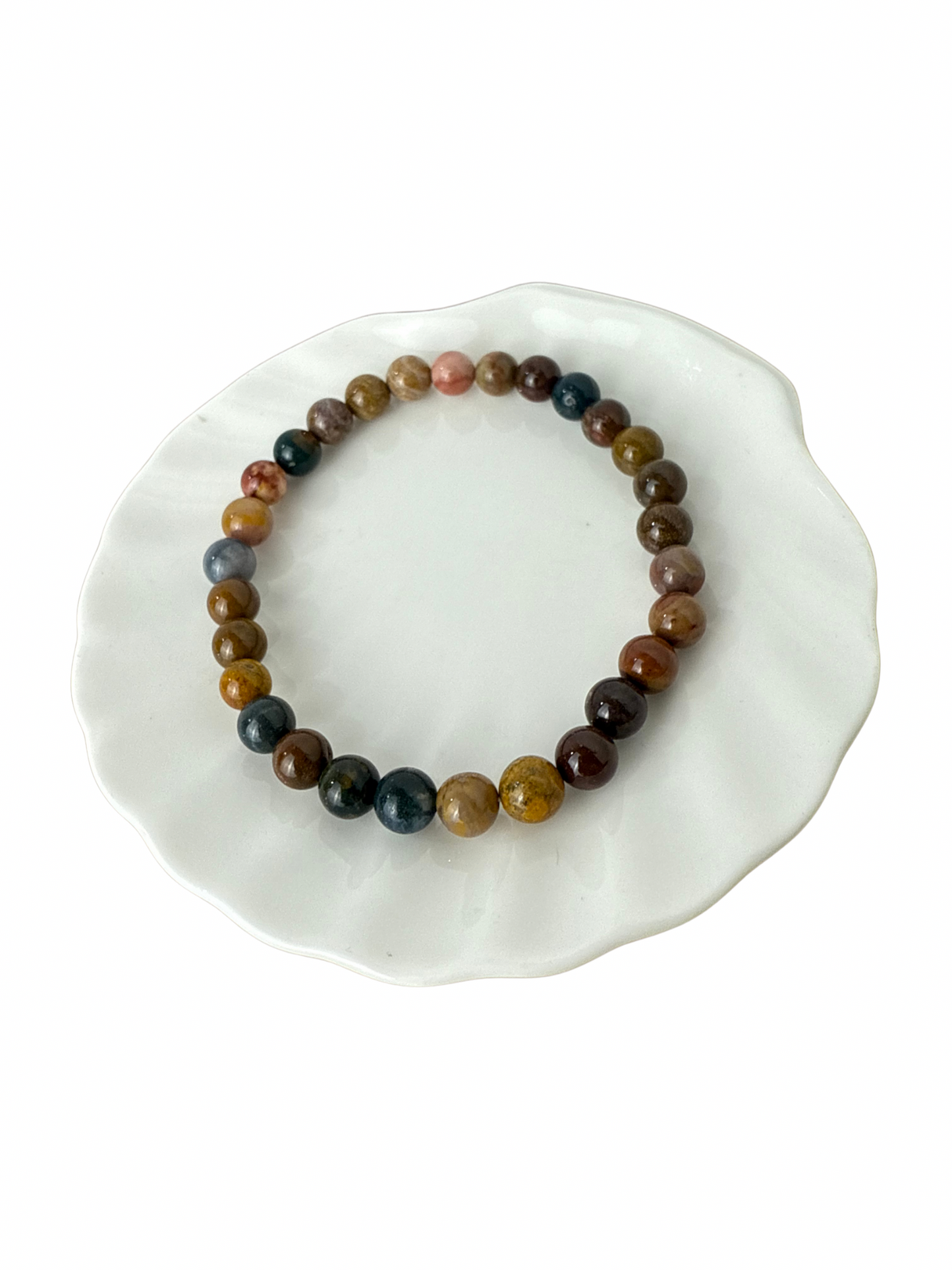 Oceaan Jaspis kogelarmband 6 mm