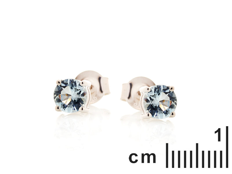 Aquamarijn oorbellen 925 zilver